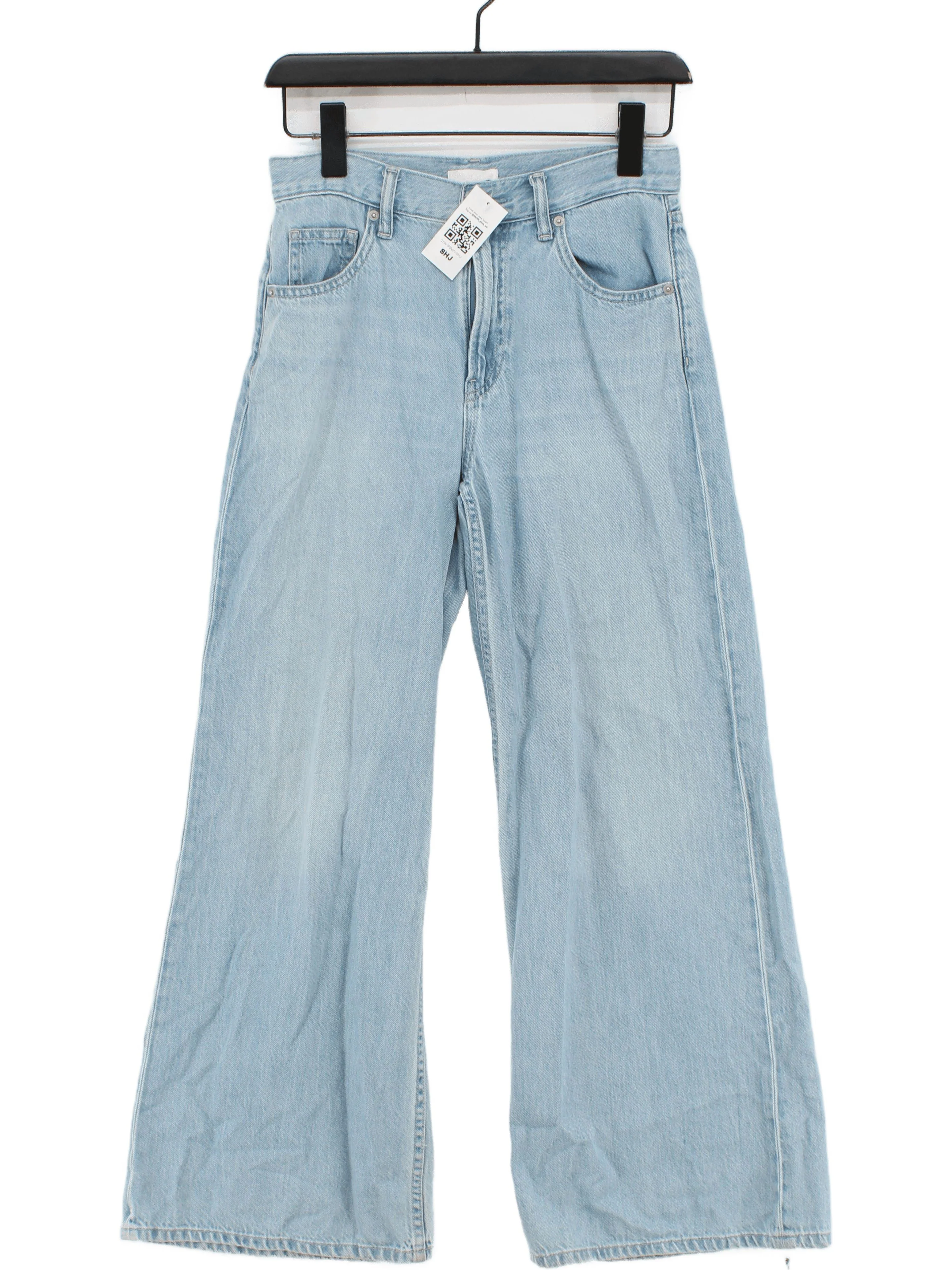 Uniqlo Women's Jeans W 24 in Blue Cotton with Lyocell Modal Wide-Leg