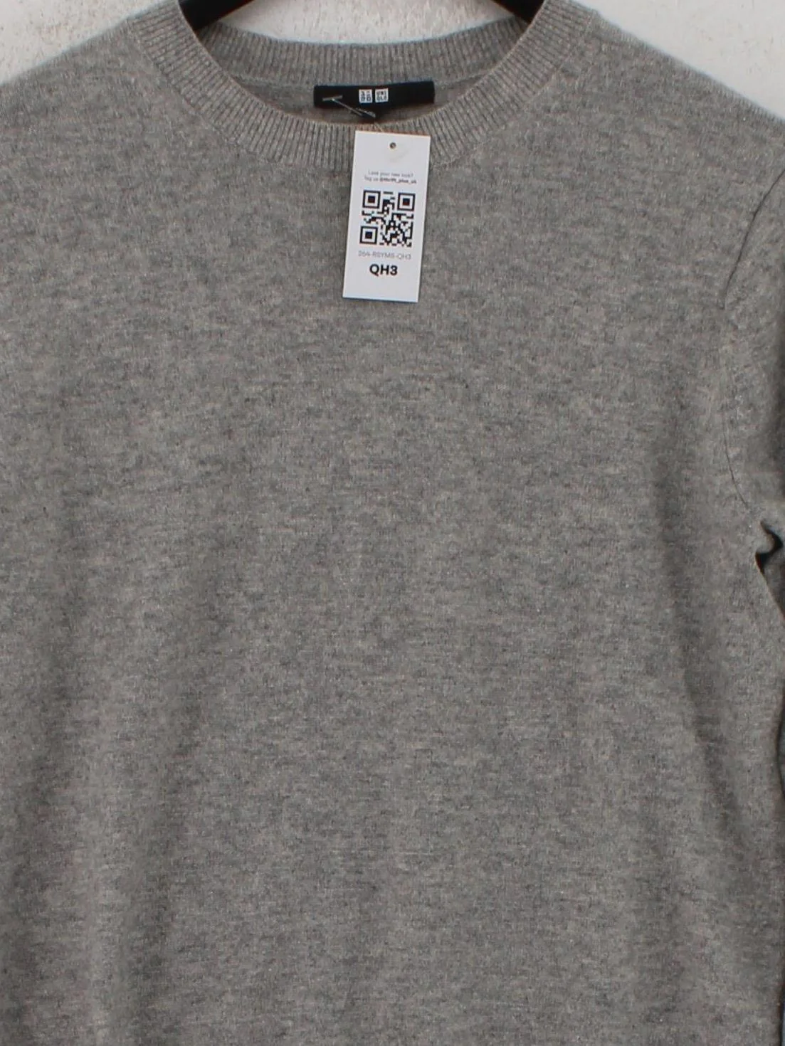 Uniqlo Women's Jumper M Grey 100% Cashmere Crew Neck Pullover - Image 3