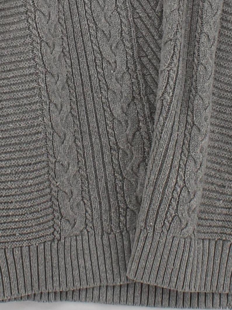 Uniqlo Women's Jumper M Grey Acrylic with Wool Crew Neck Pullover - Image 4