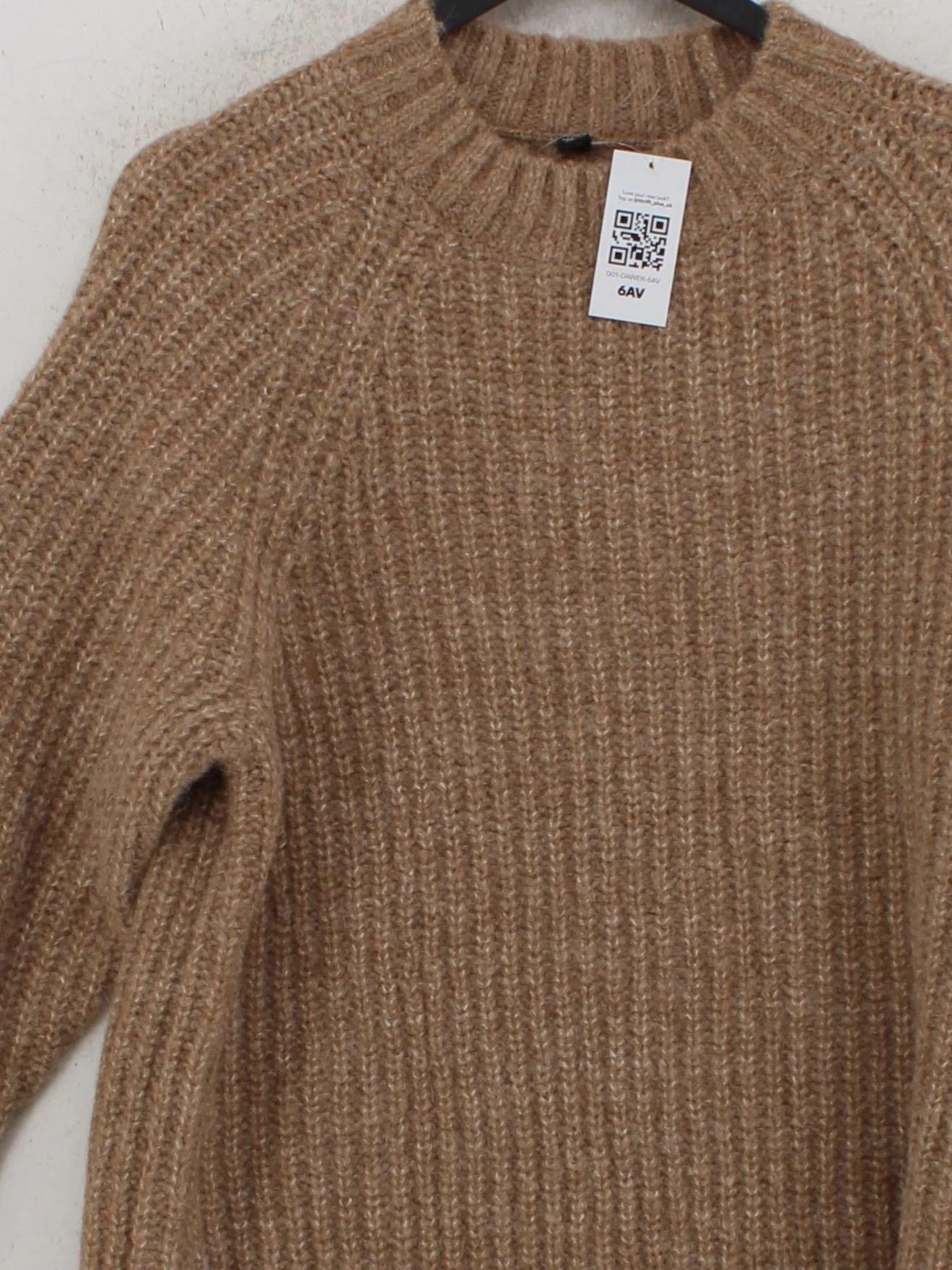 Uniqlo Women's Jumper S Brown Polyester with Acrylic, Wool Crew Neck Pullover - Image 3