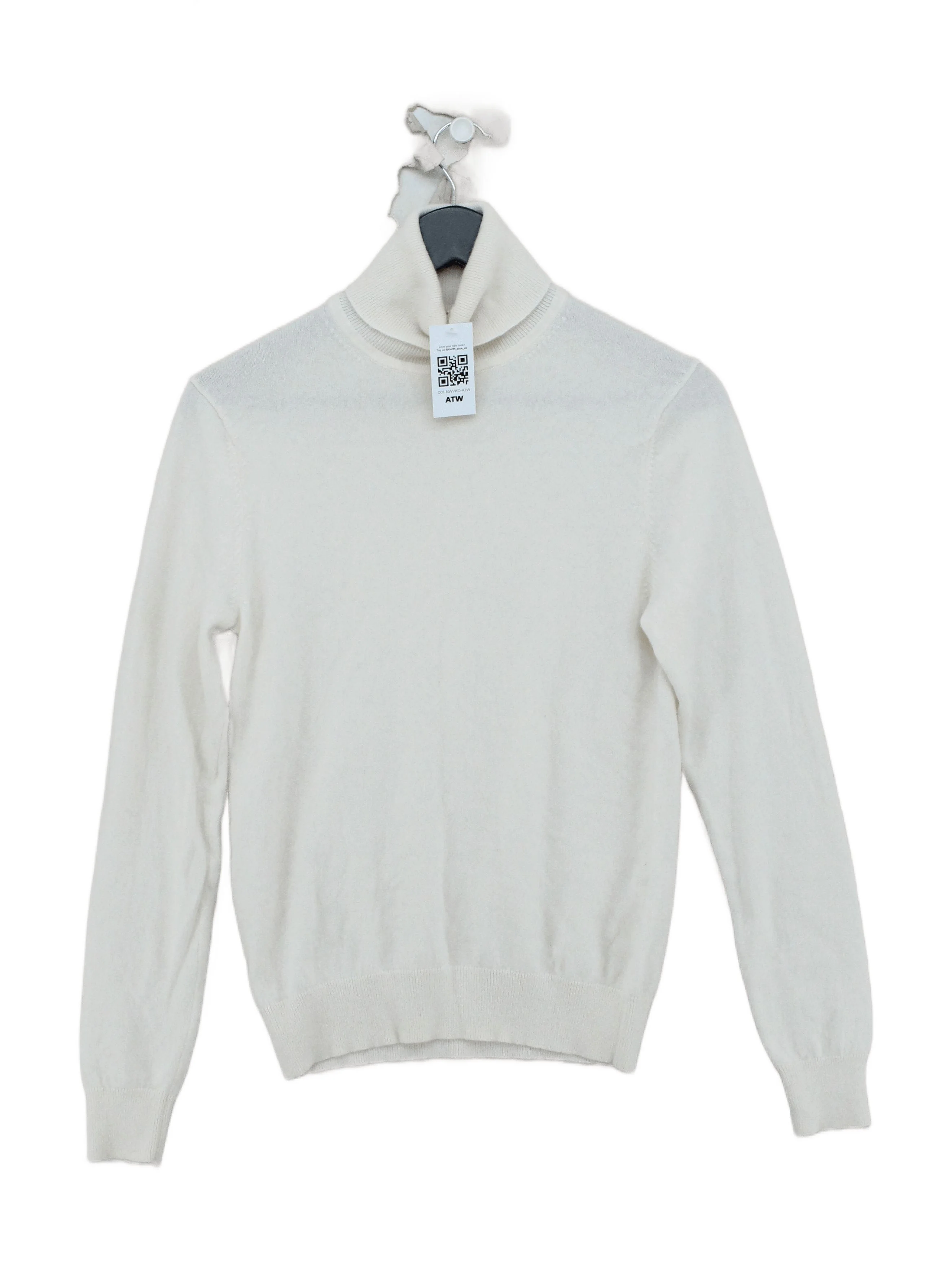 Uniqlo Women's Jumper XS Cream 100% Other Roll Neck Pullover