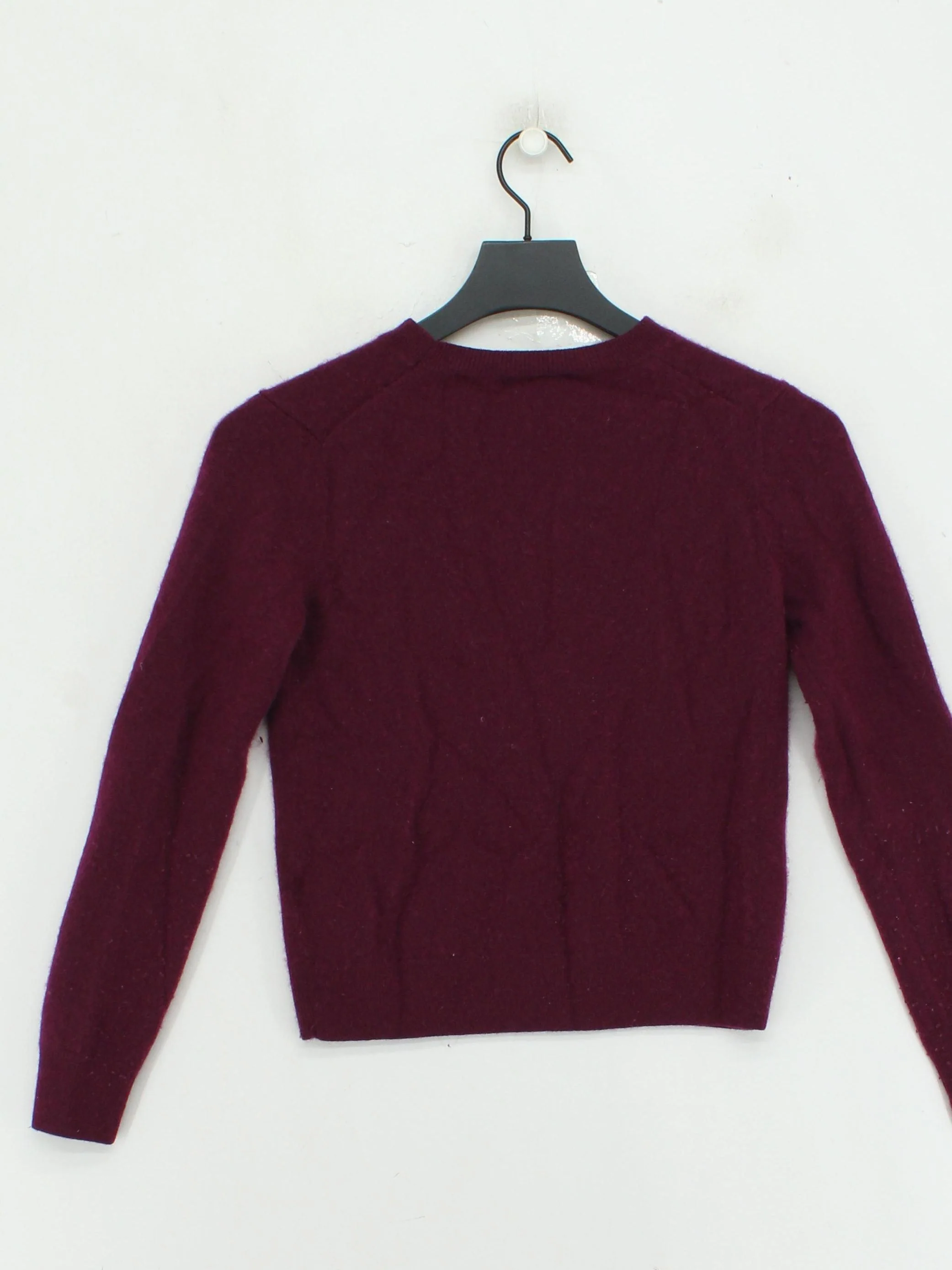 Uniqlo Women's Jumper XS Purple 100% Cashmere Crew Neck Pullover - Image 2