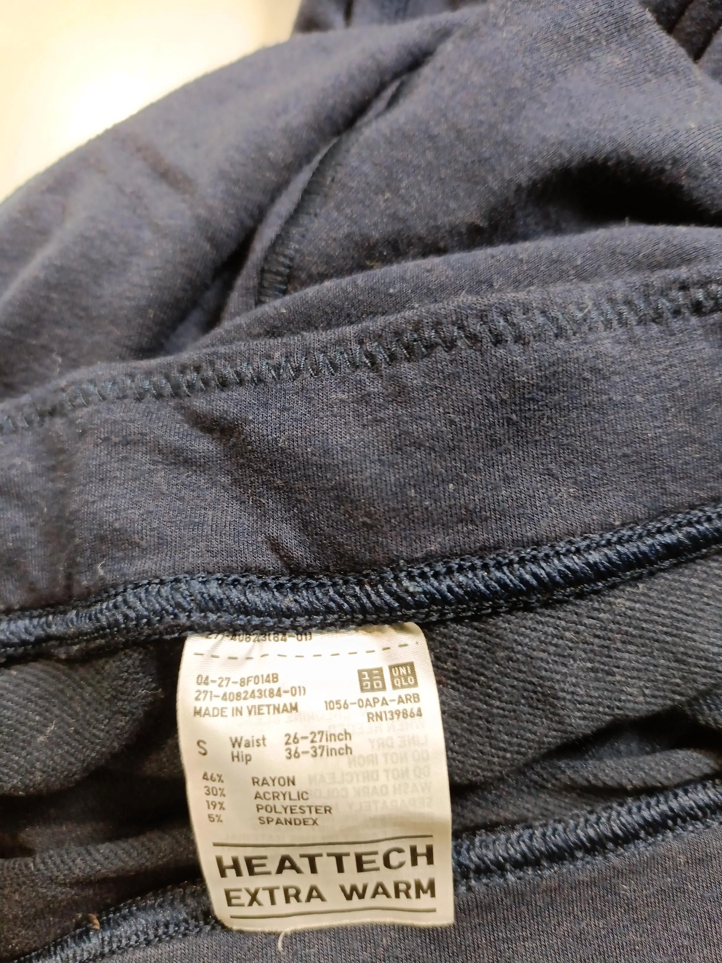Uniqlo Women's Leggings S Blue Rayon - Image 6