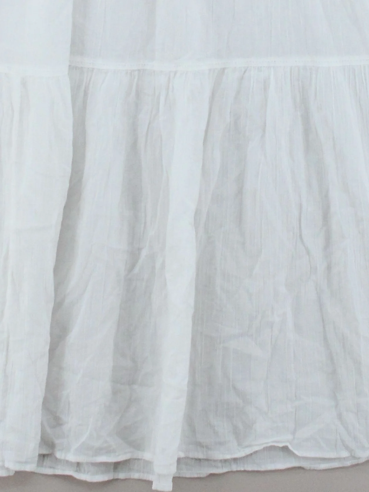 Uniqlo Women's Maxi Skirt M White Cotton with Polyester Long Maxi - Image 4