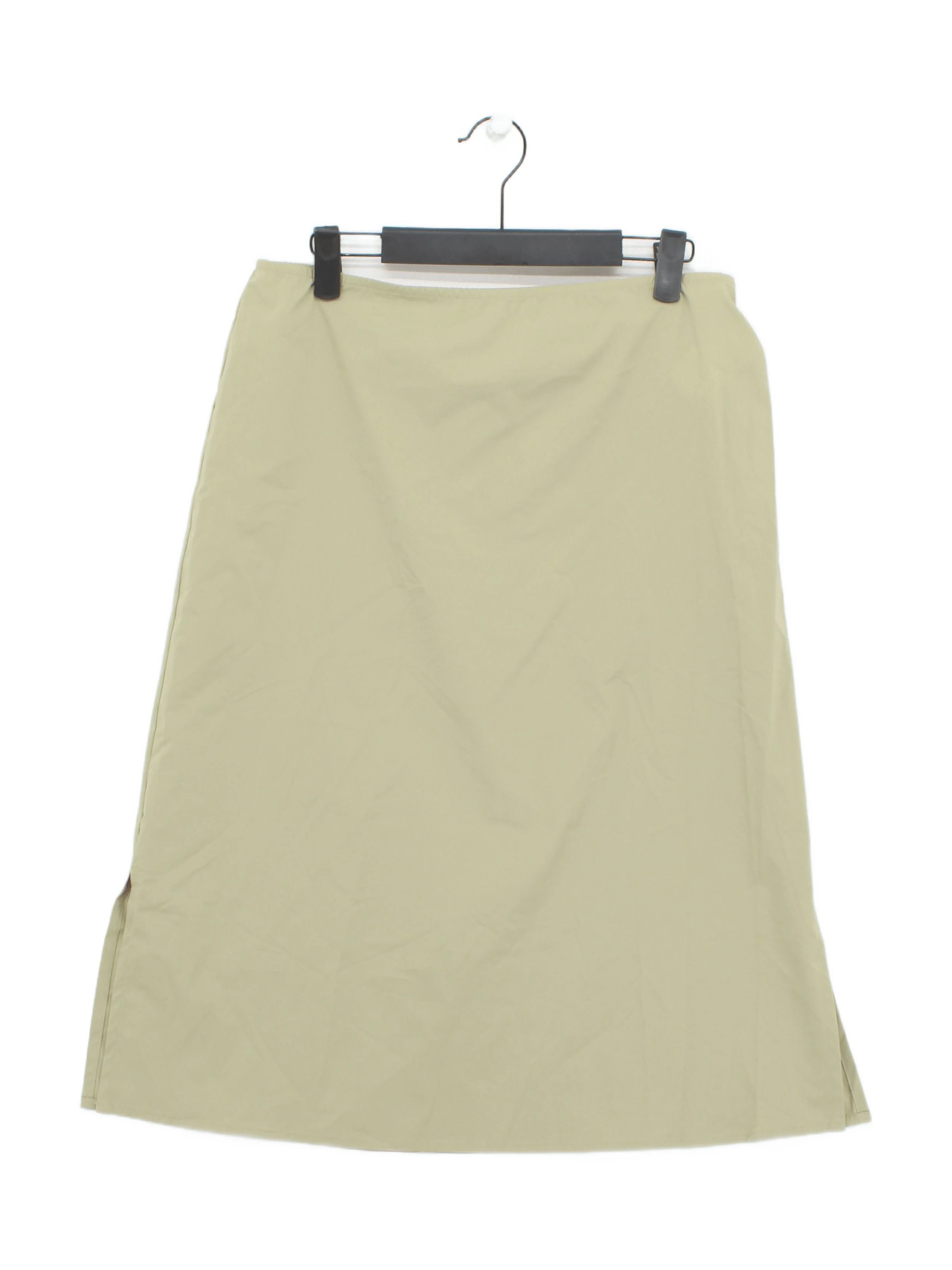 Uniqlo Women's Midi Skirt L Green Polyester with Elastane Midi Straight & Pencil