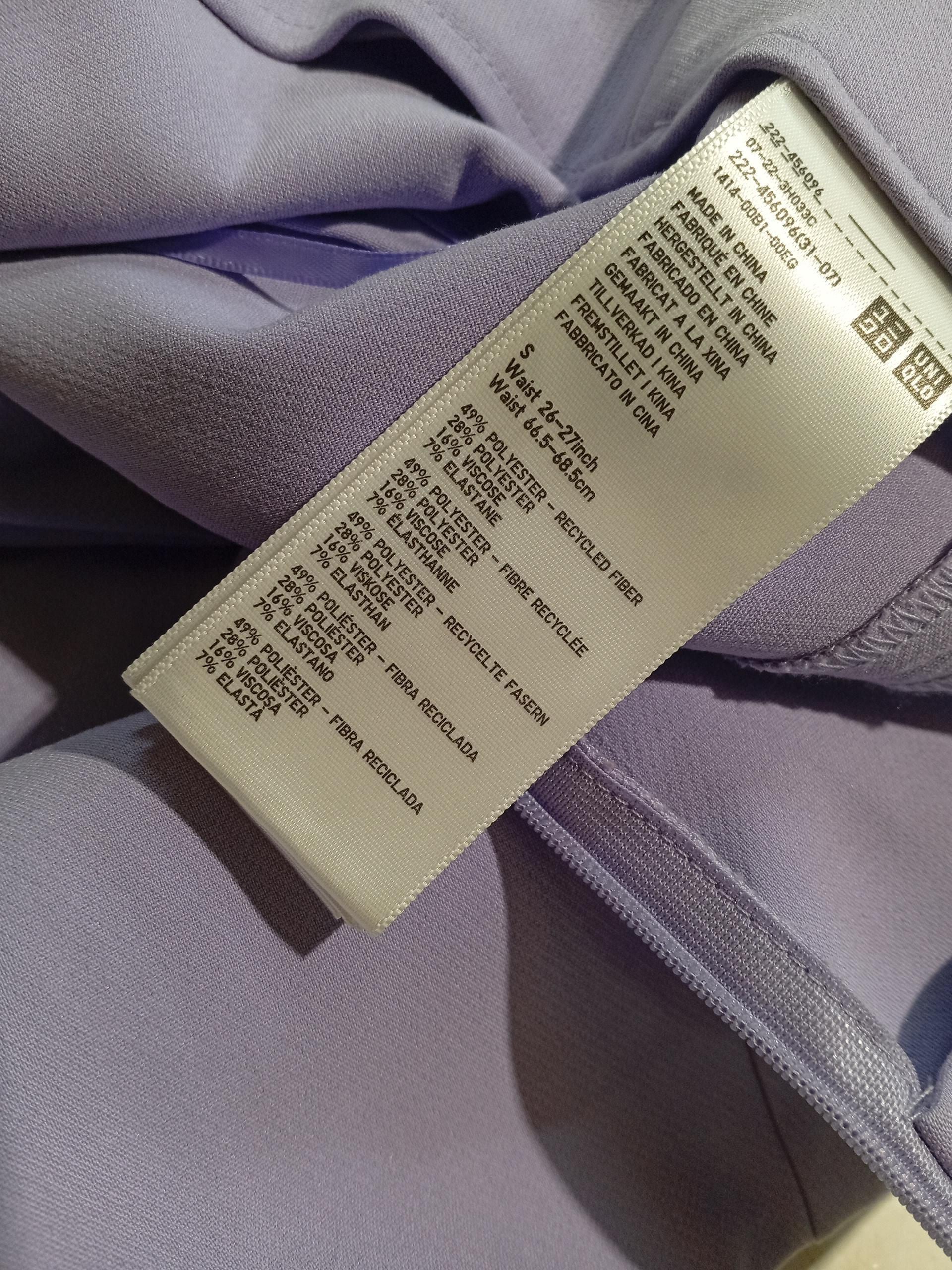 Uniqlo Women's Mini Skirt S Purple Polyester with Viscose, Elastane Short Mini - Image 7