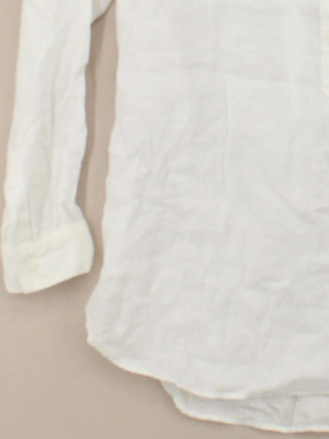 Uniqlo Women's Shirt L White 100% Linen Long Sleeve Collared Basic - Image 4