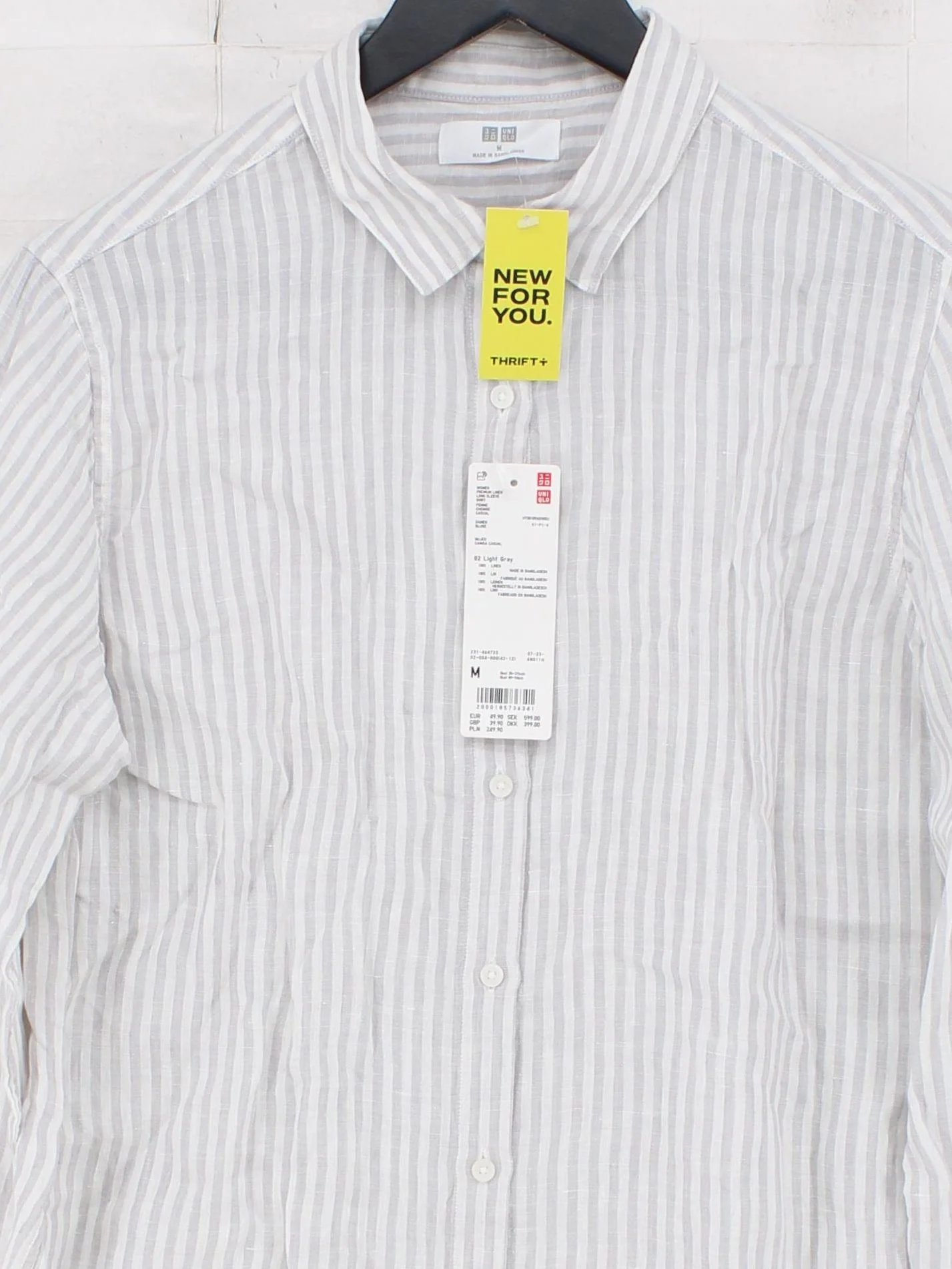 Uniqlo Women's Shirt M White 100% Linen Basic New with tags - Image 3