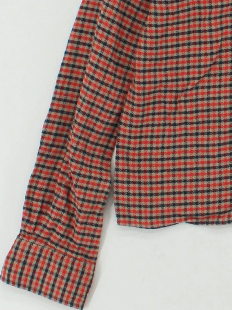 Uniqlo Women's Shirt S Multi Checkered 100% Cotton Long Sleeve Collared Basic - Image 4
