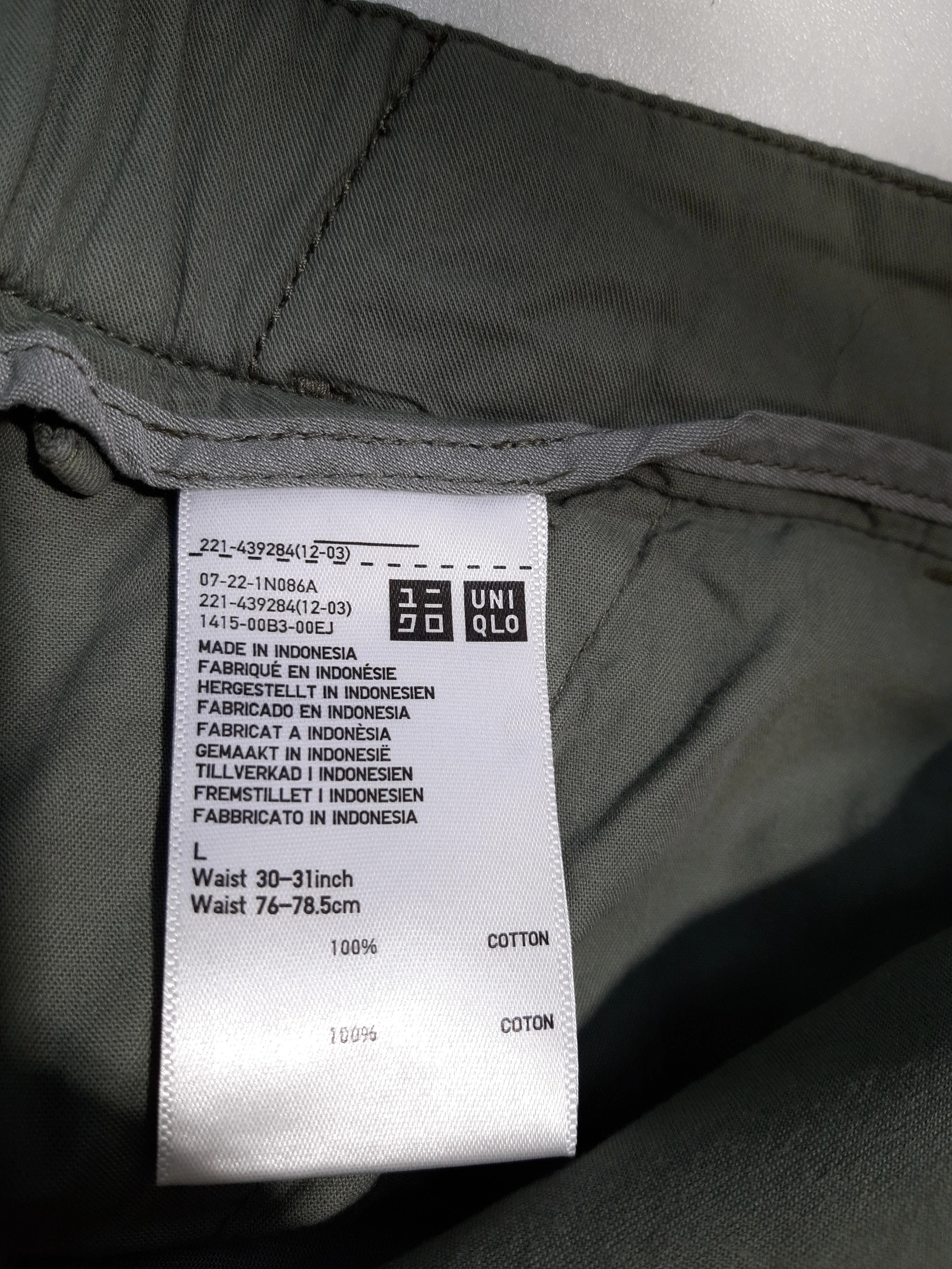 Uniqlo Women's Shorts L Green 100% Cotton Cargo - Image 6