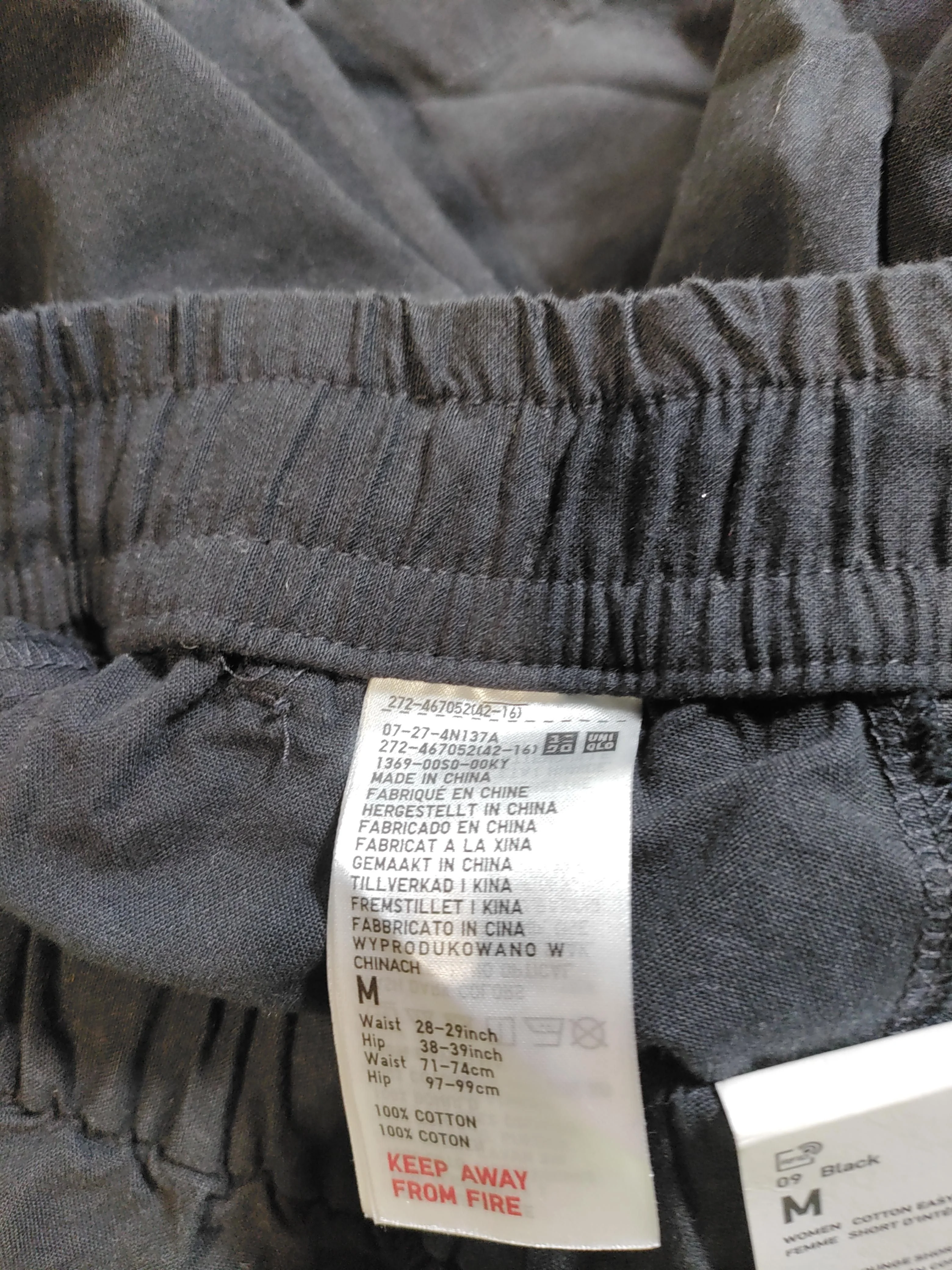 Uniqlo Women's Shorts M Black 100% Cotton Sweat - Image 6