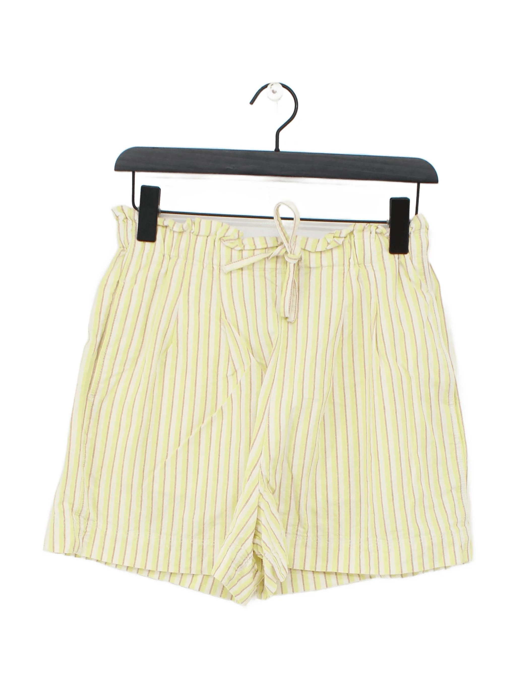 Uniqlo Women's Shorts S Multi Striped Cotton with Linen Paperbag
