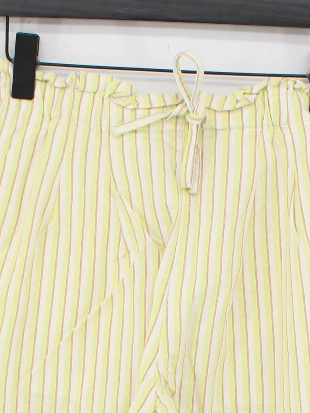 Uniqlo Women's Shorts S Multi Striped Cotton with Linen Paperbag - Image 3
