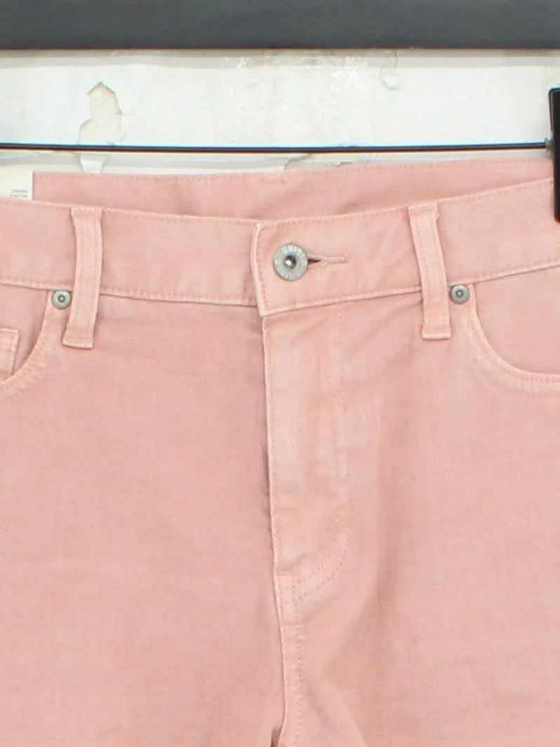 Uniqlo Women's Shorts W 29 in Pink Cotton with Elastane Cut-Off - Image 3