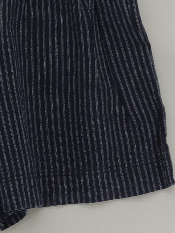 Uniqlo Women's Shorts XS Blue Striped Linen with Cotton Paperbag - Image 4