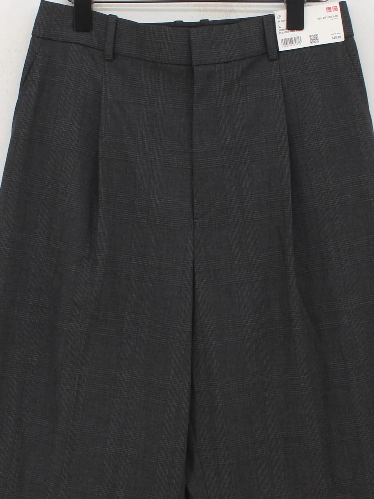 Uniqlo Women's Suit Trousers L Grey Polyester with Rayon, Spandex Dress Pants - Image 3