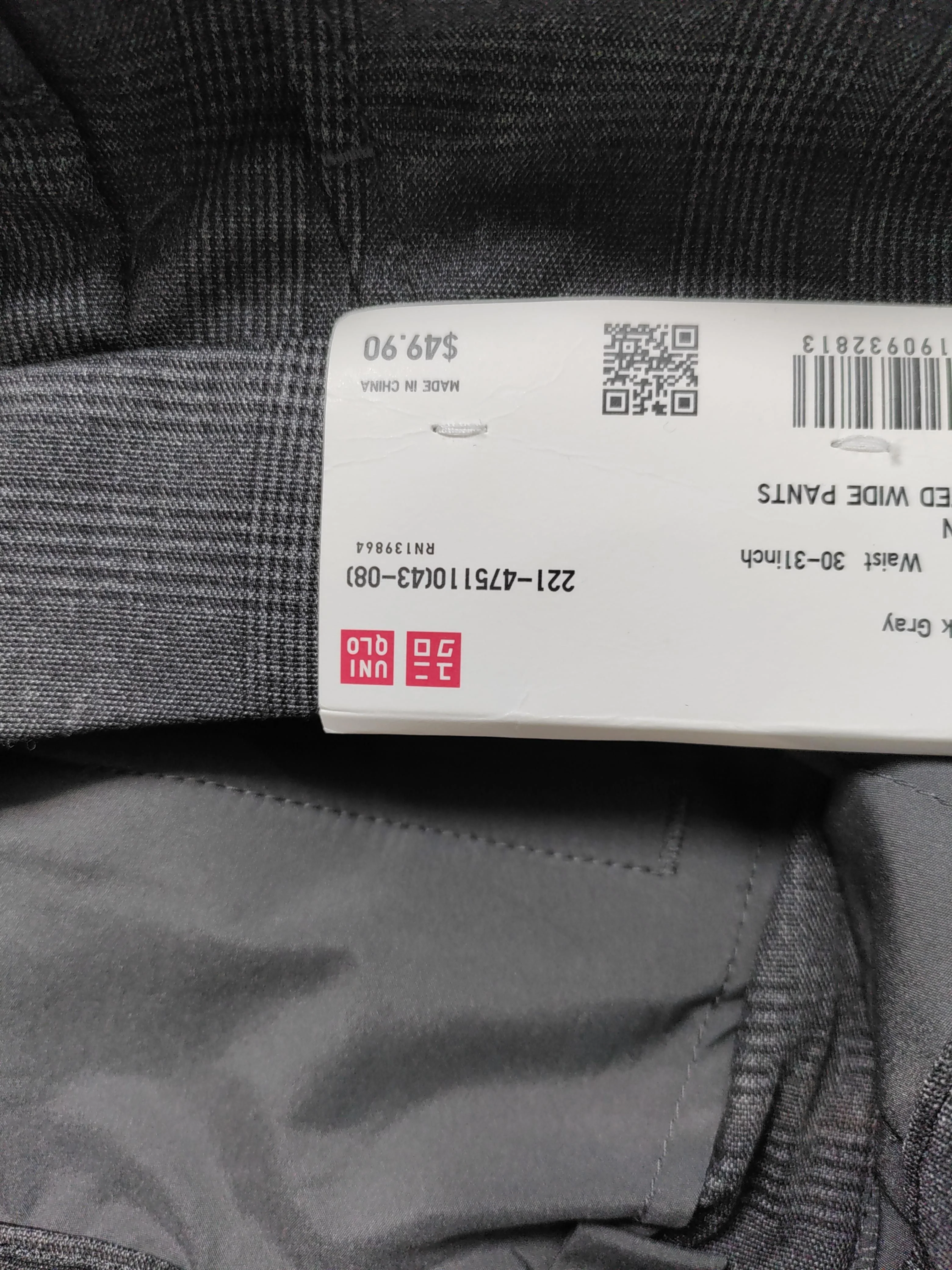 Uniqlo Women's Suit Trousers L Grey Polyester with Rayon, Spandex Dress Pants - Image 5