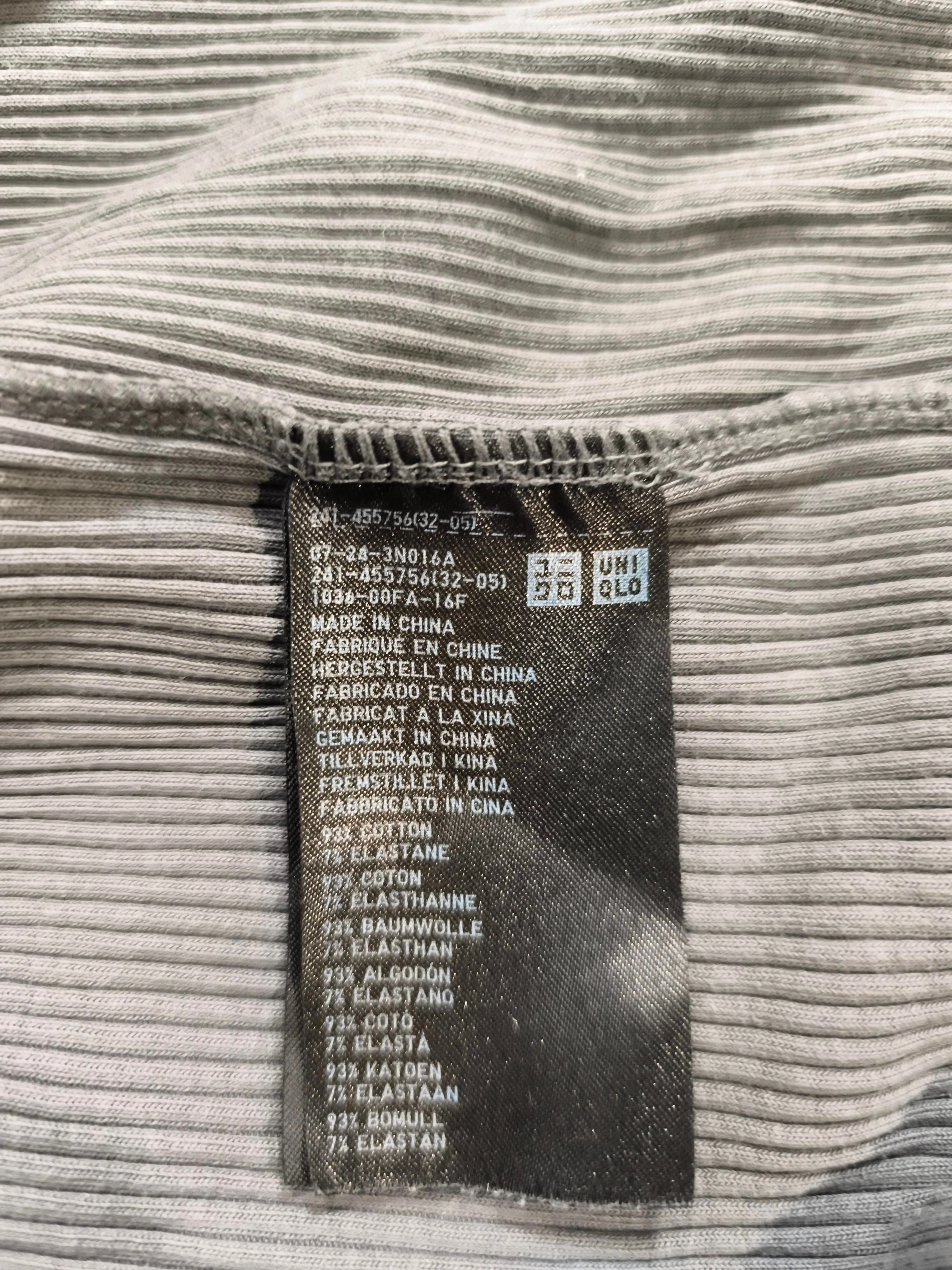 Uniqlo Women's T-Shirt M Grey Cotton with Elastane Sleeveless Round Neck Basic - Image 7