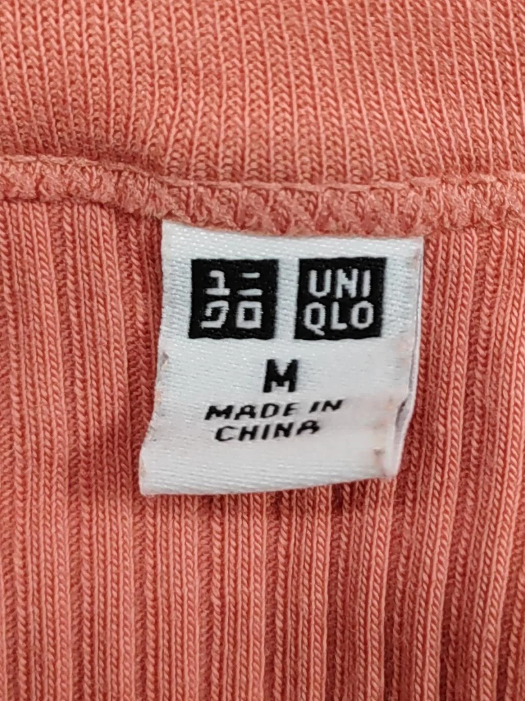 Uniqlo Women's T-Shirt M Orange Cotton with Spandex Basic - Image 5