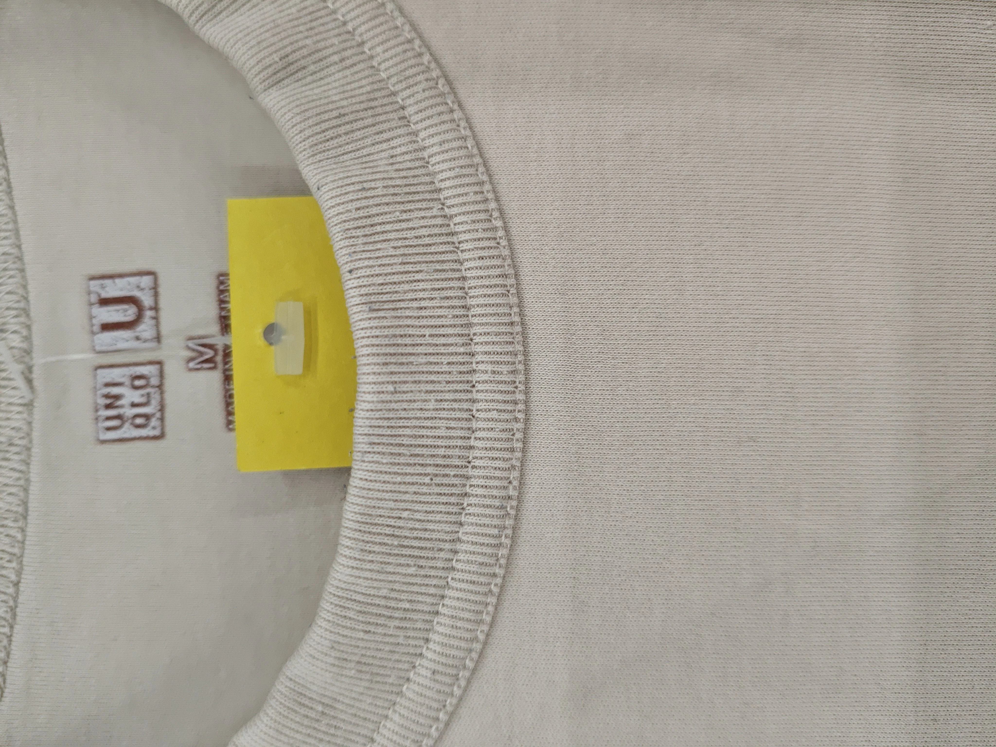 Uniqlo Women's T-Shirt M Tan 100% Cotton Short Sleeve Crew Neck Basic - Image 6