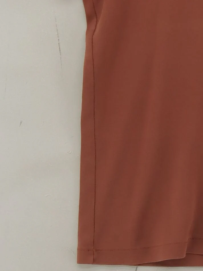 Uniqlo Women's T-Shirt S Brown 100% Cotton Short Sleeve Round Neck Basic - Image 4