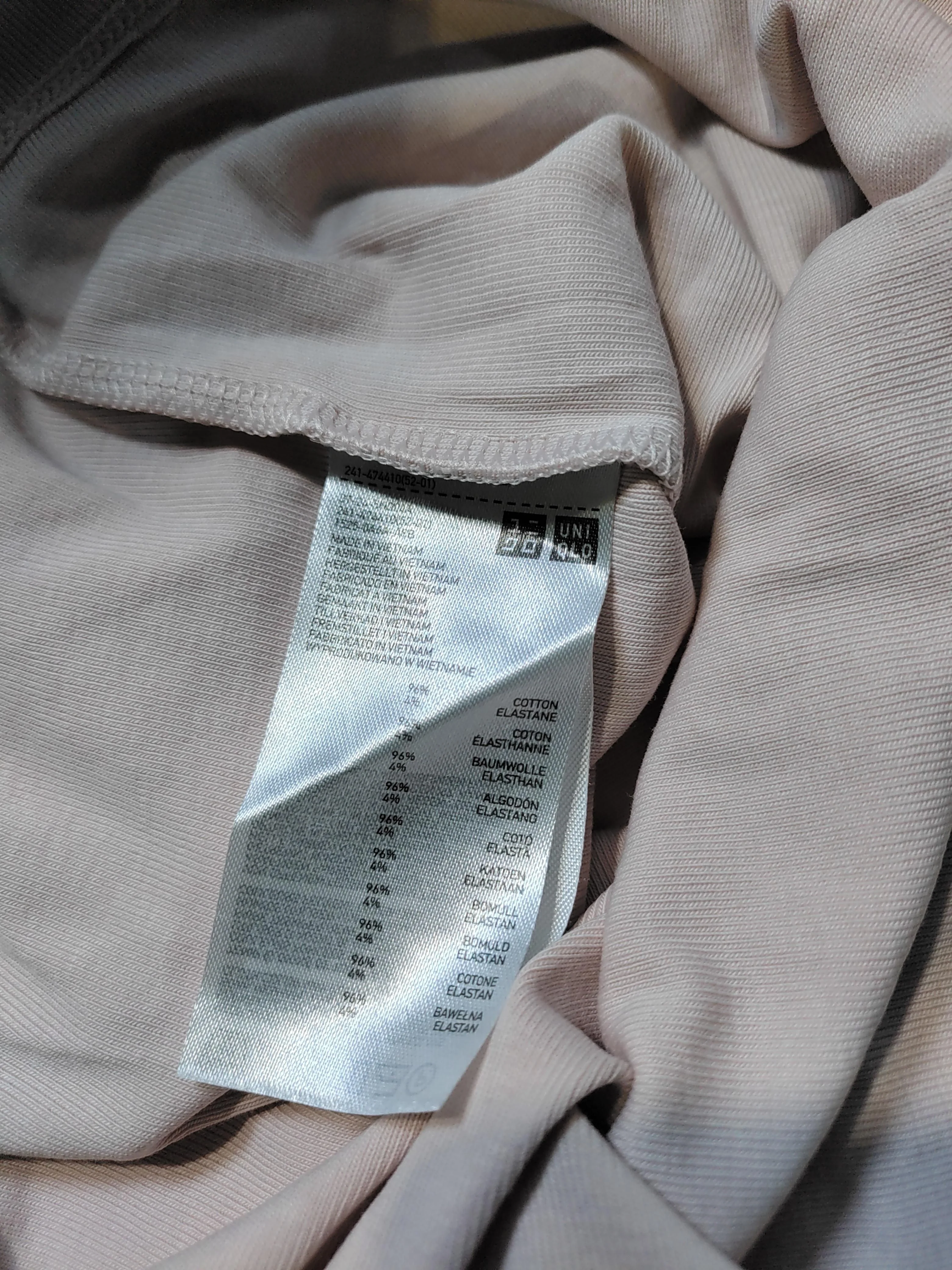 Uniqlo Women's T-Shirt S Pink Cotton with Elastane Short Sleeve Round Neck Basic - Image 6