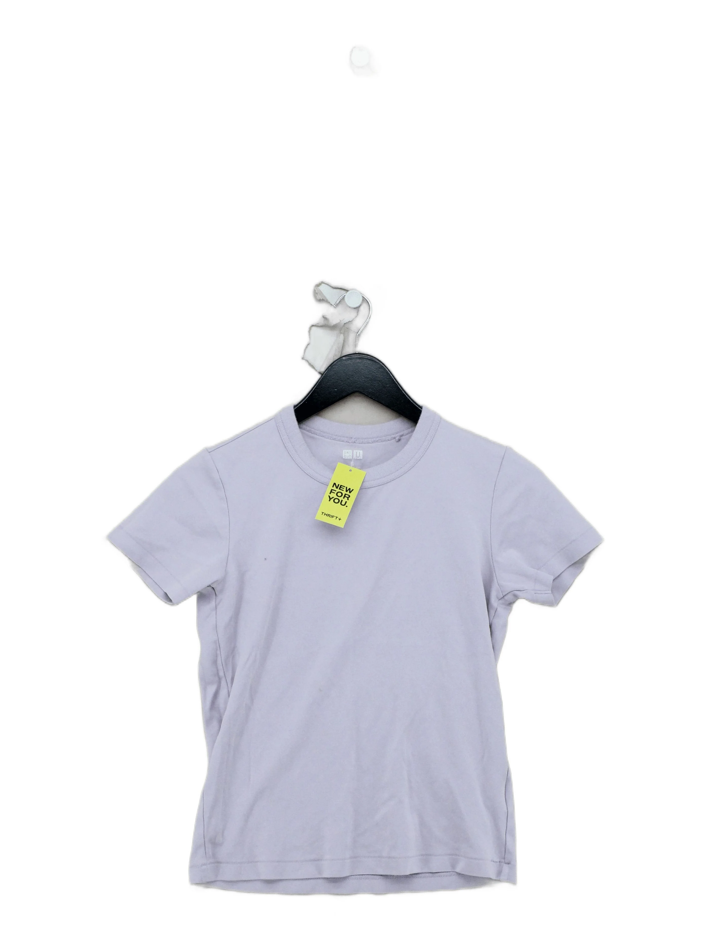 Uniqlo Women's T-Shirt S Purple 100% Cotton Short Sleeve Round Neck Basic