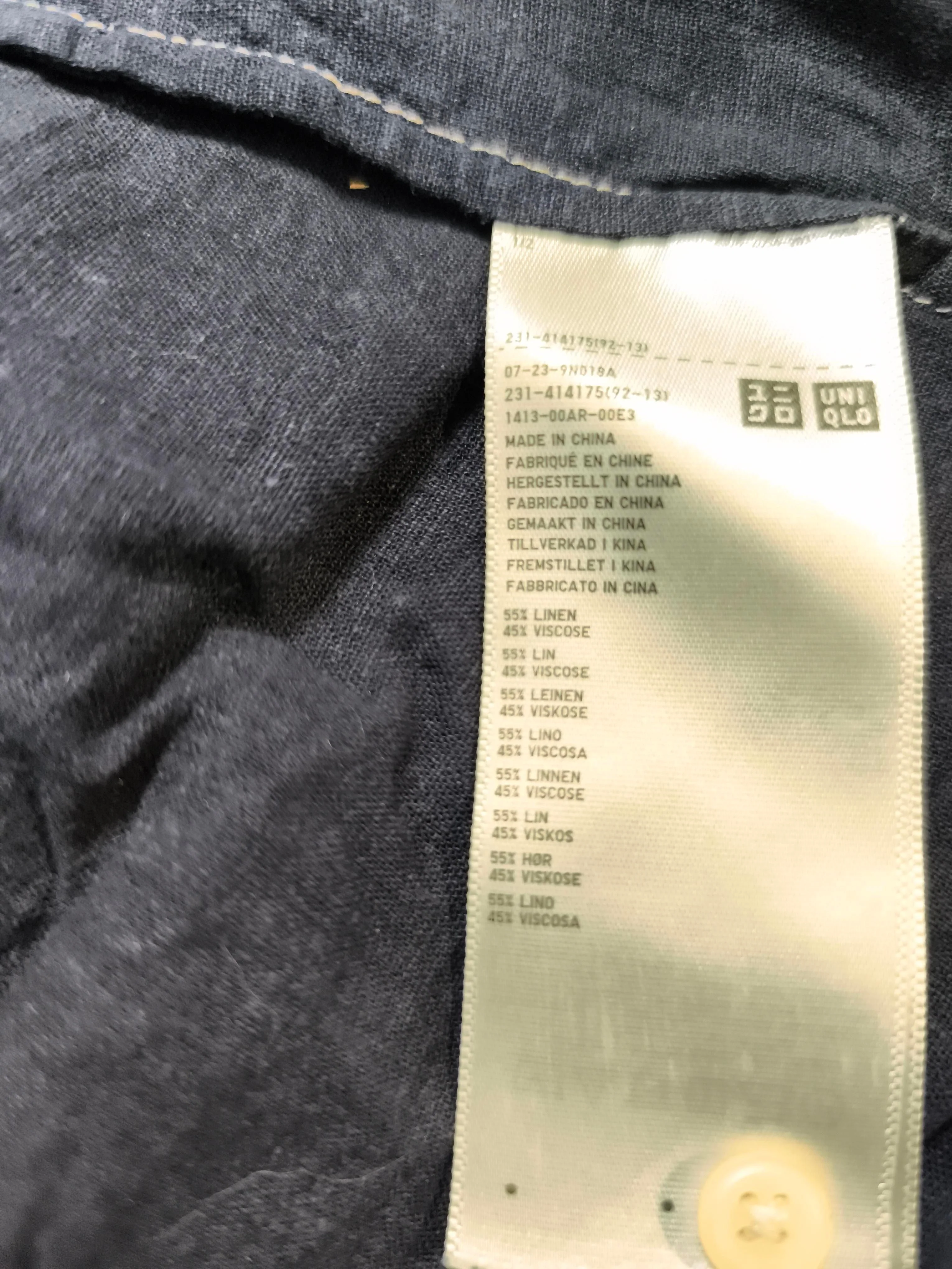 Uniqlo Women's Top L Black Linen with Viscose Sleeveless Collared Basic - Image 6