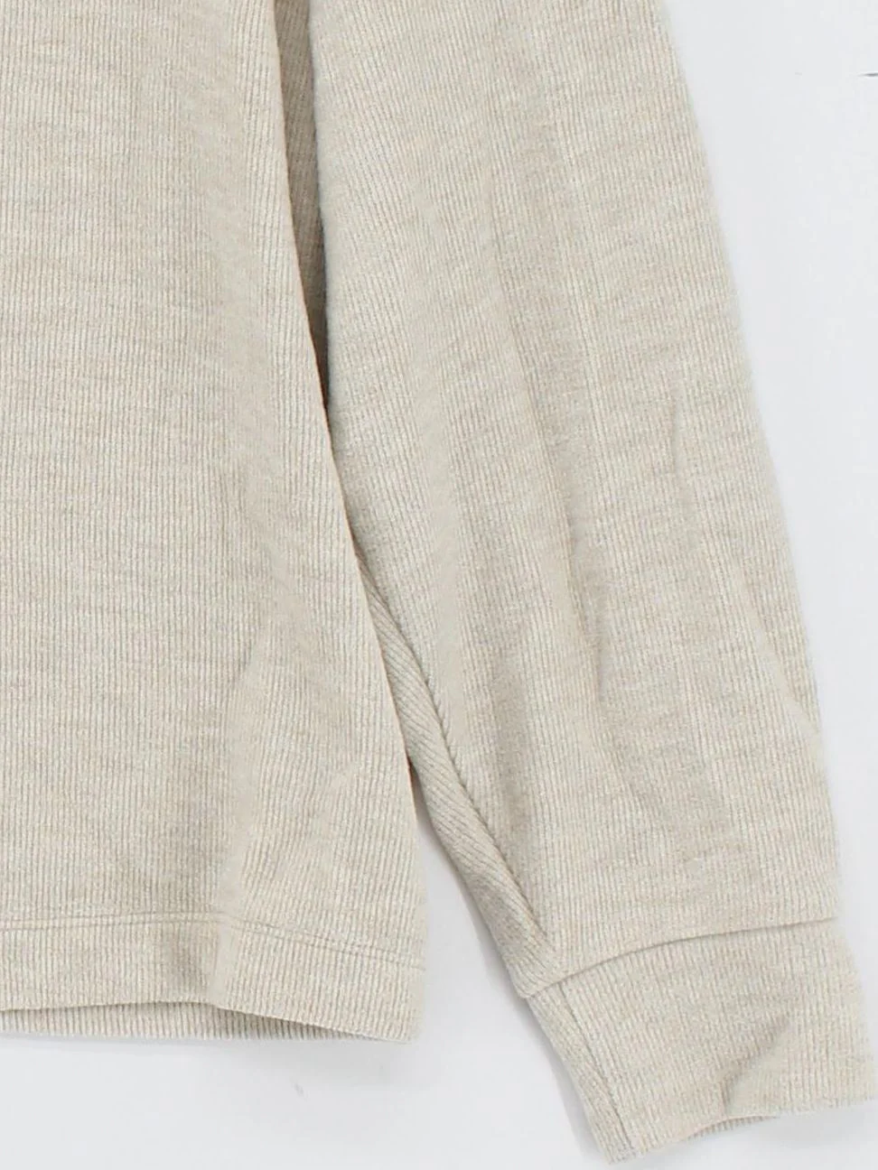 Uniqlo Women's Top S Cream Acrylic with Viscose, Polyester Basic - Image 4