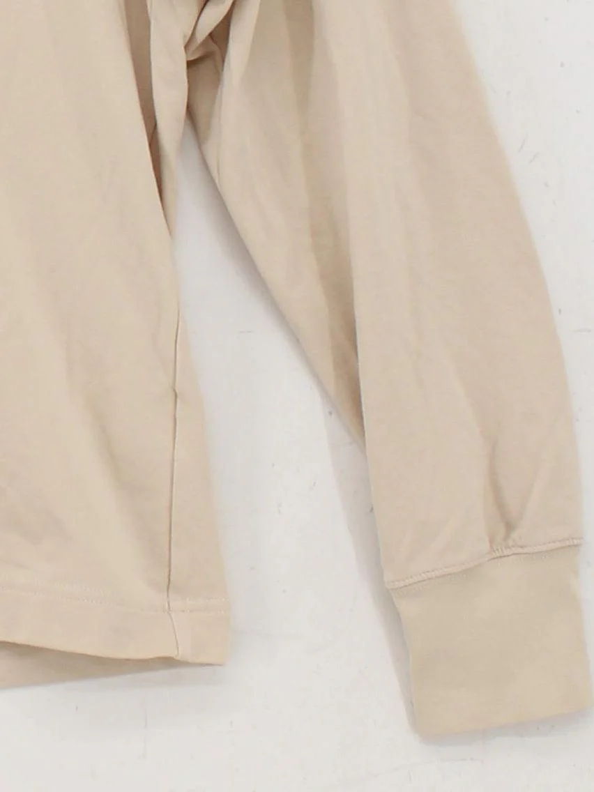 Uniqlo Women's Top XS Cream Cotton with Polyester, Rayon, Acrylic, Spandex Basic - Image 4