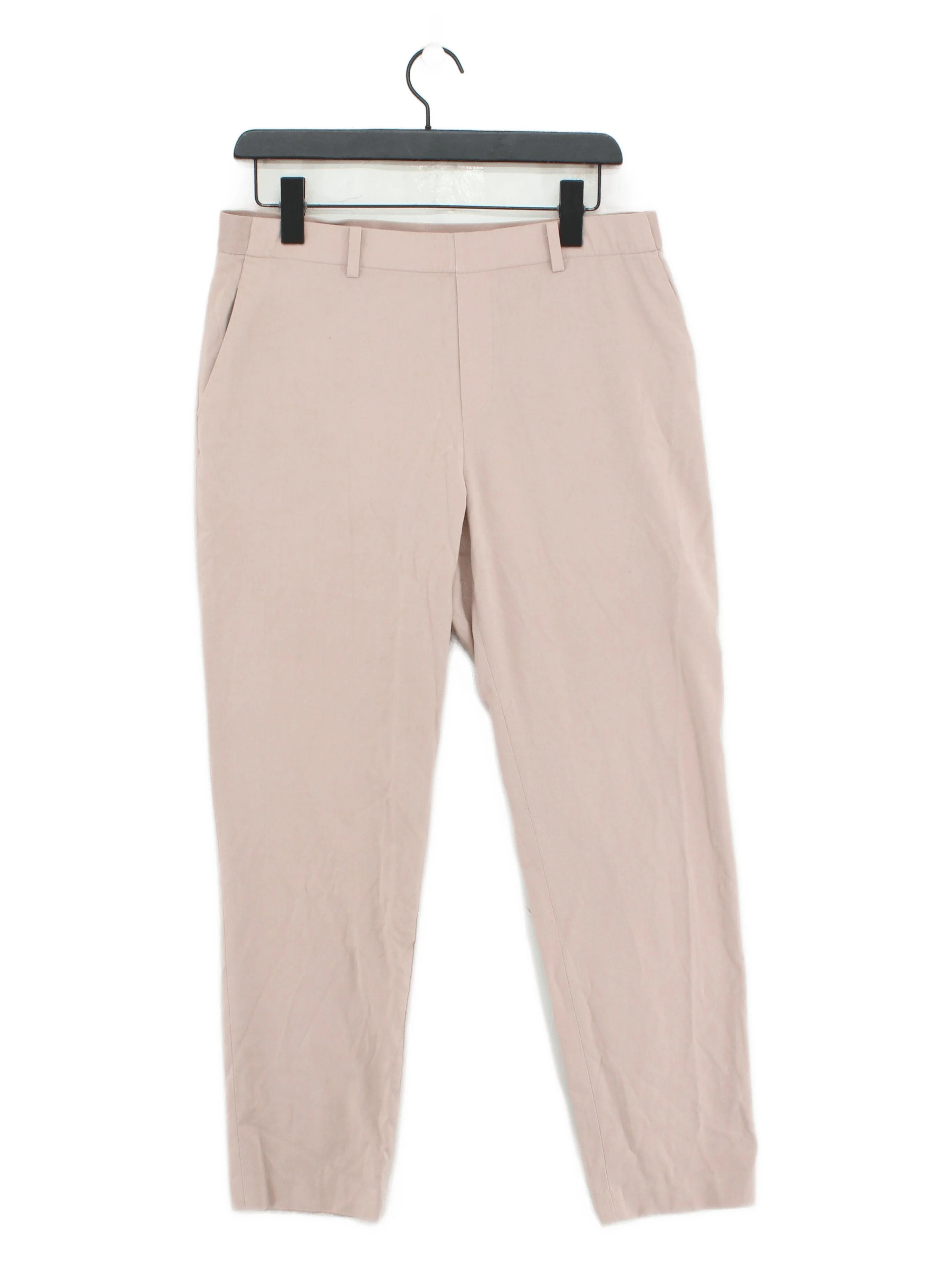 Uniqlo Women's Trousers L Pink Polyester with Viscose, Elastane, Polyamide Chino