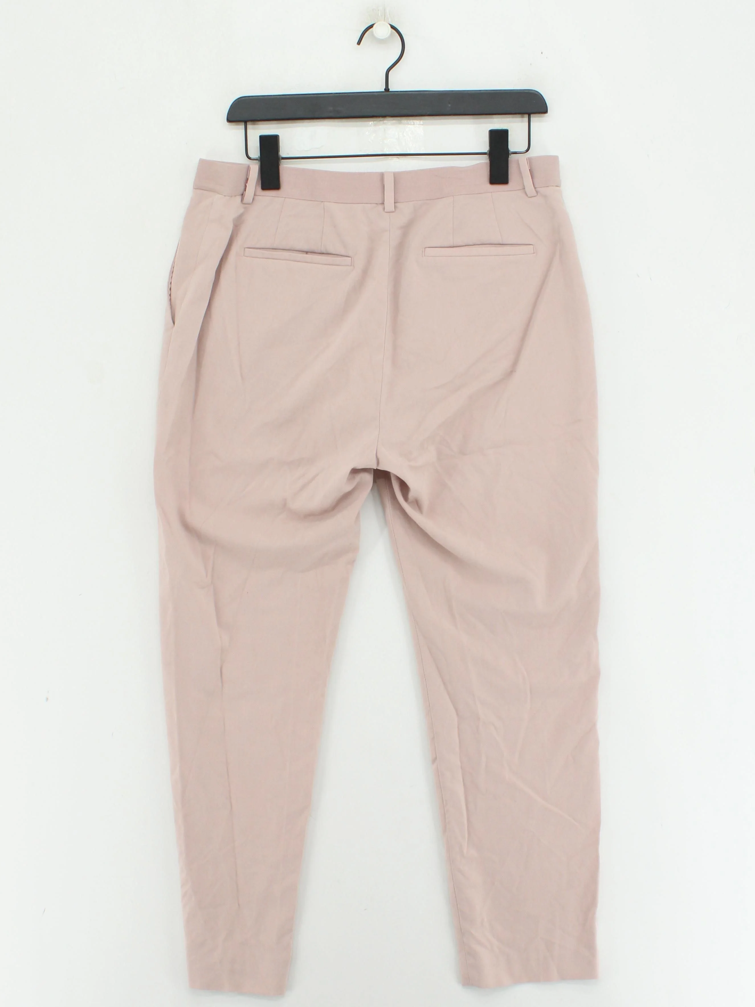 Uniqlo Women's Trousers L Pink Polyester with Viscose, Elastane, Polyamide Chino - Image 2