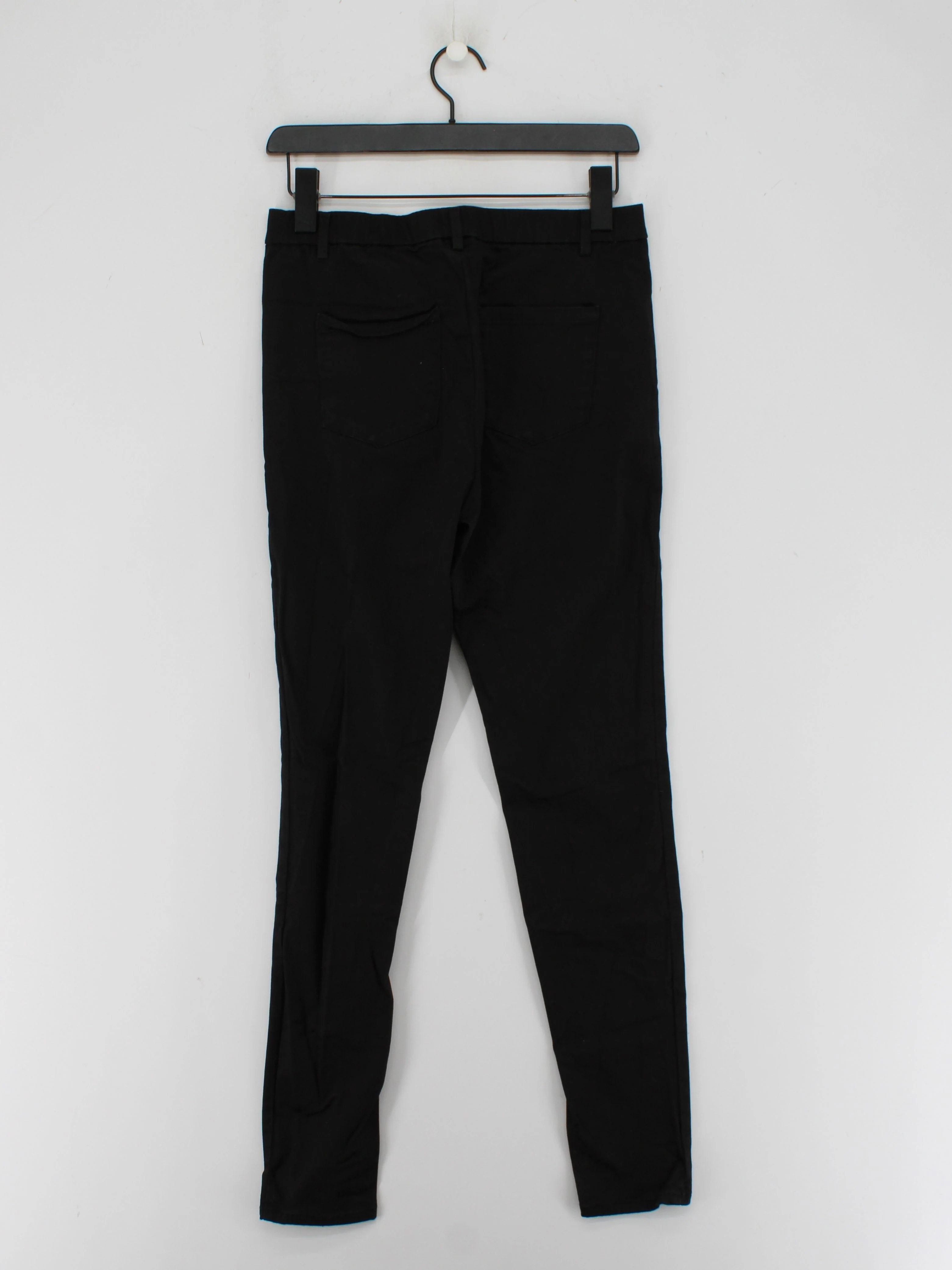 Uniqlo Women's Trousers M Black Cotton with Acrylic, Viscose, Elastane Chino - Image 2