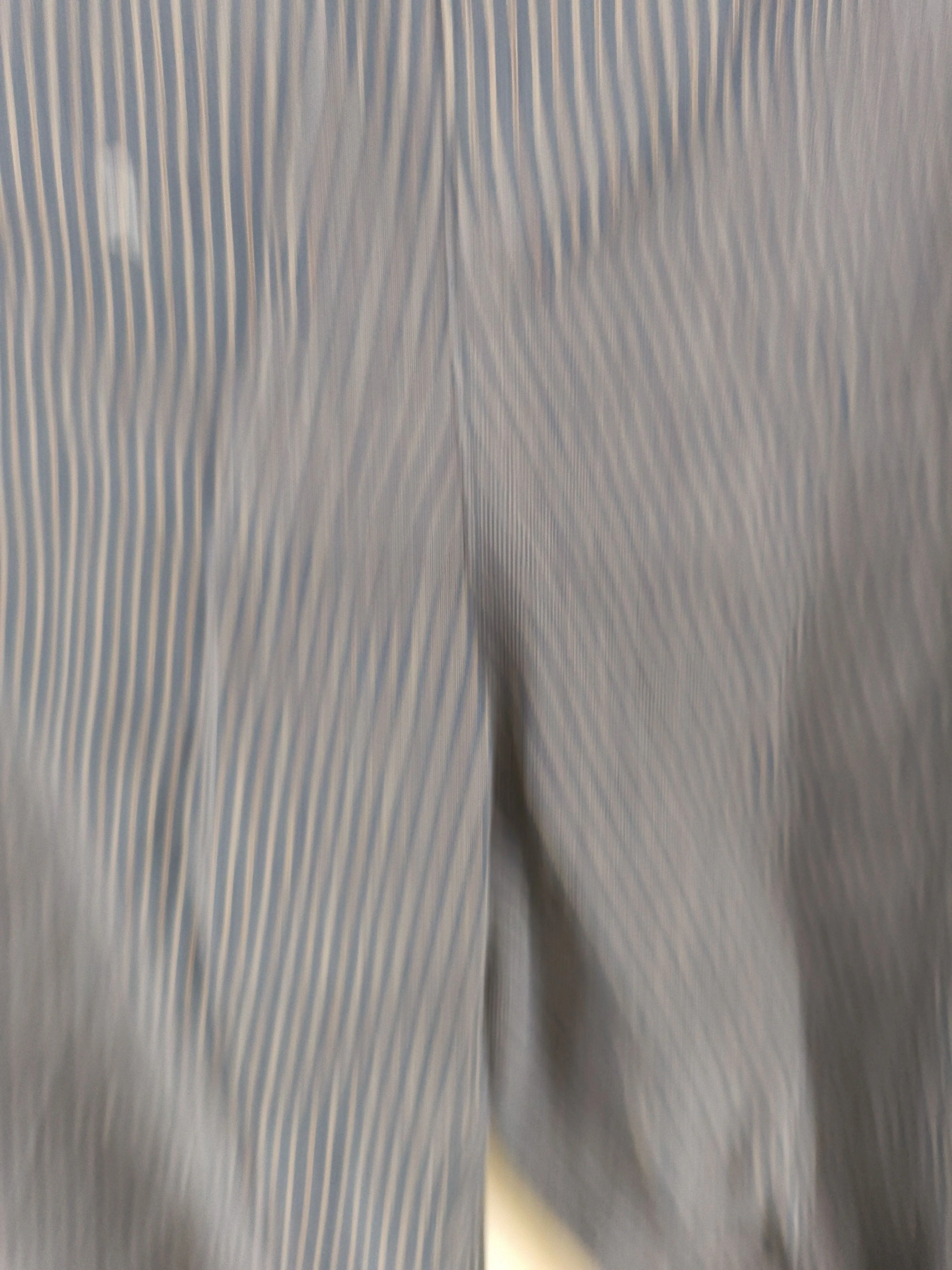 Uniqlo Women's Trousers M Blue Striped Linen with Cotton Wide-Leg Chino - Image 5