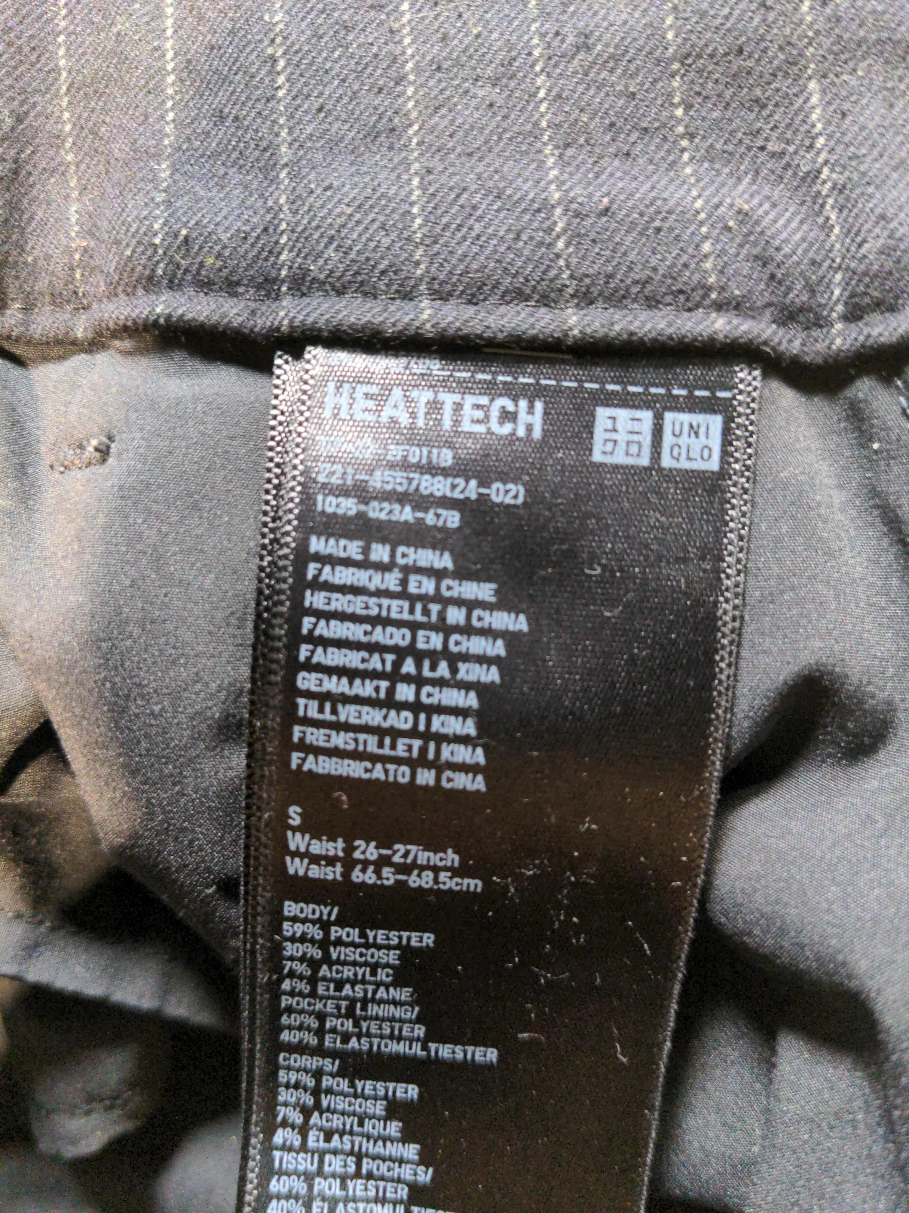 Uniqlo Women's Trousers S Black Polyester with Viscose, Acrylic, Elastane Chino - Image 5