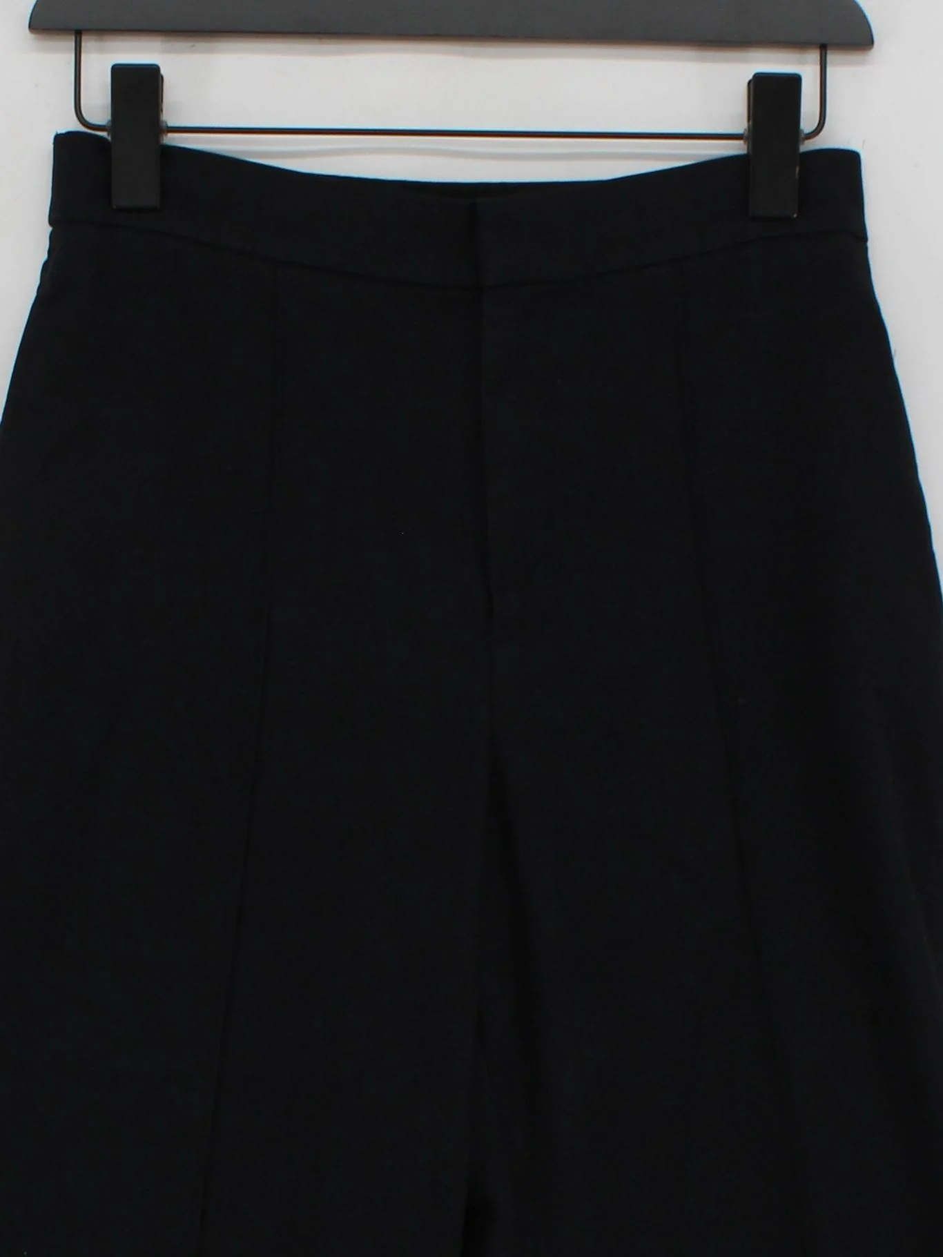 Uniqlo Women's Trousers S Black Polyester with Viscose, Elastane Cropped - Image 3