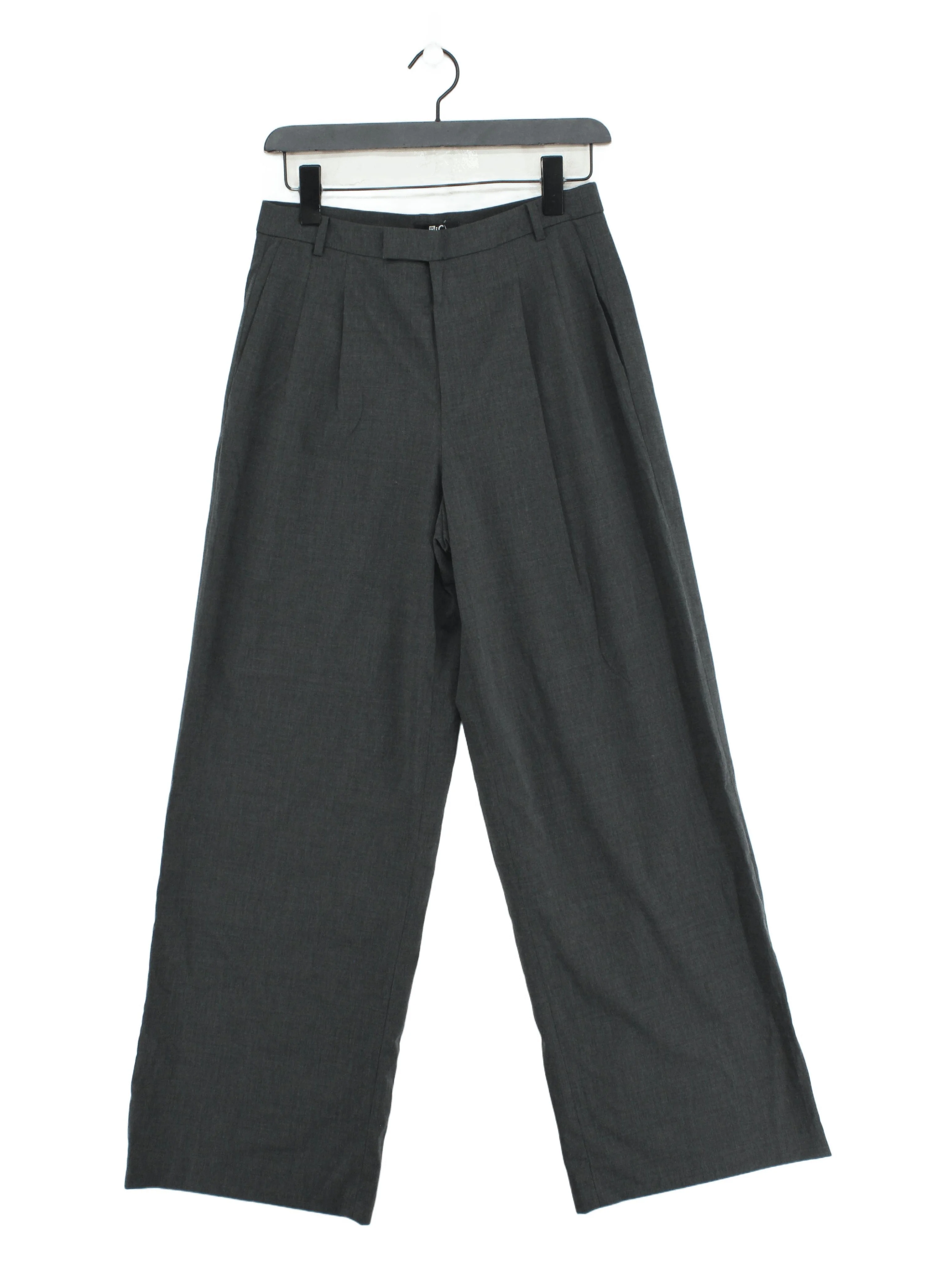 Uniqlo Women's Trousers S Grey Polyester with Wool, Viscose, Elastane Chino