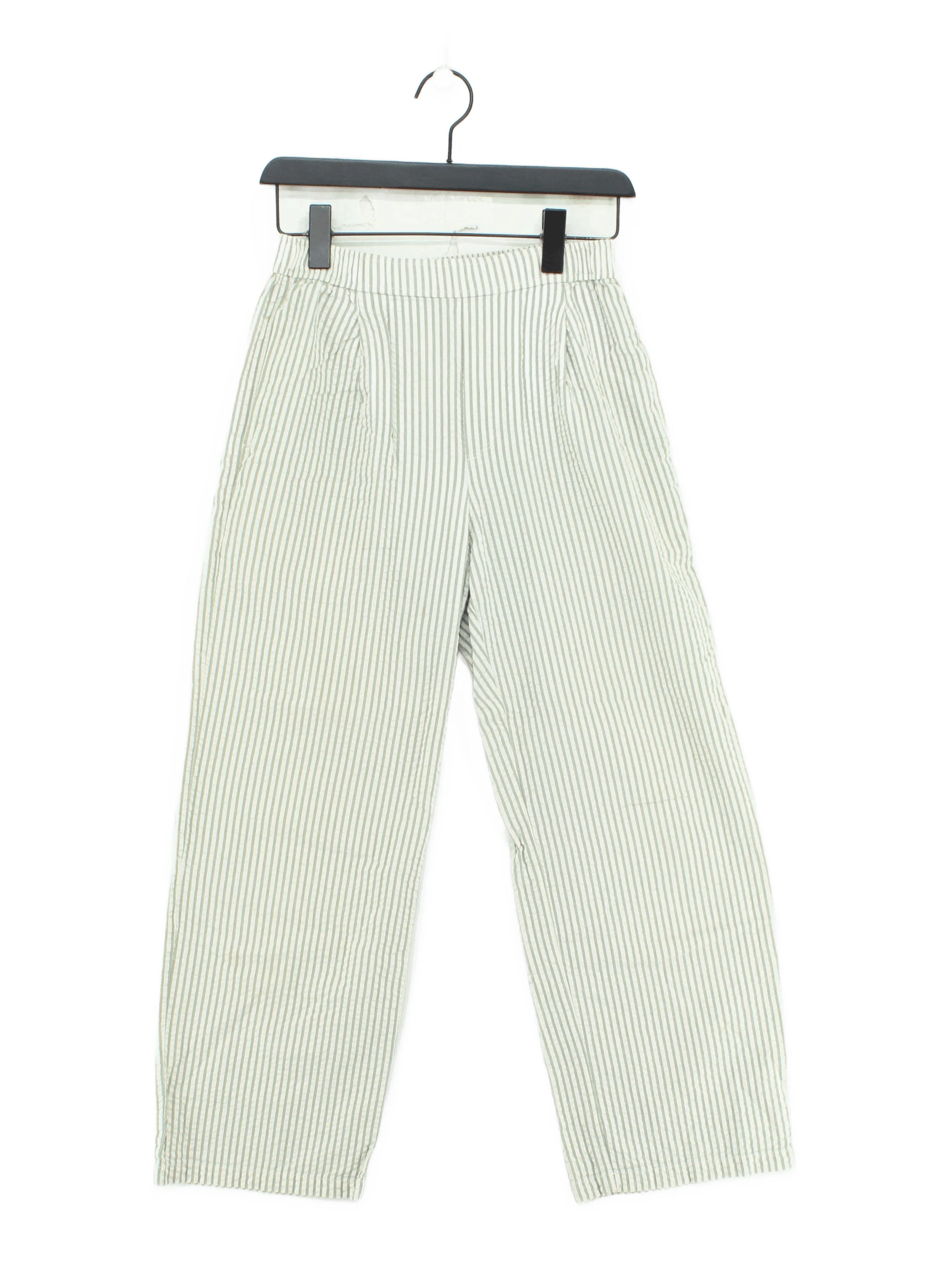 Uniqlo Women's Trousers S White Cotton with Polyester, Cotton Sweatpants