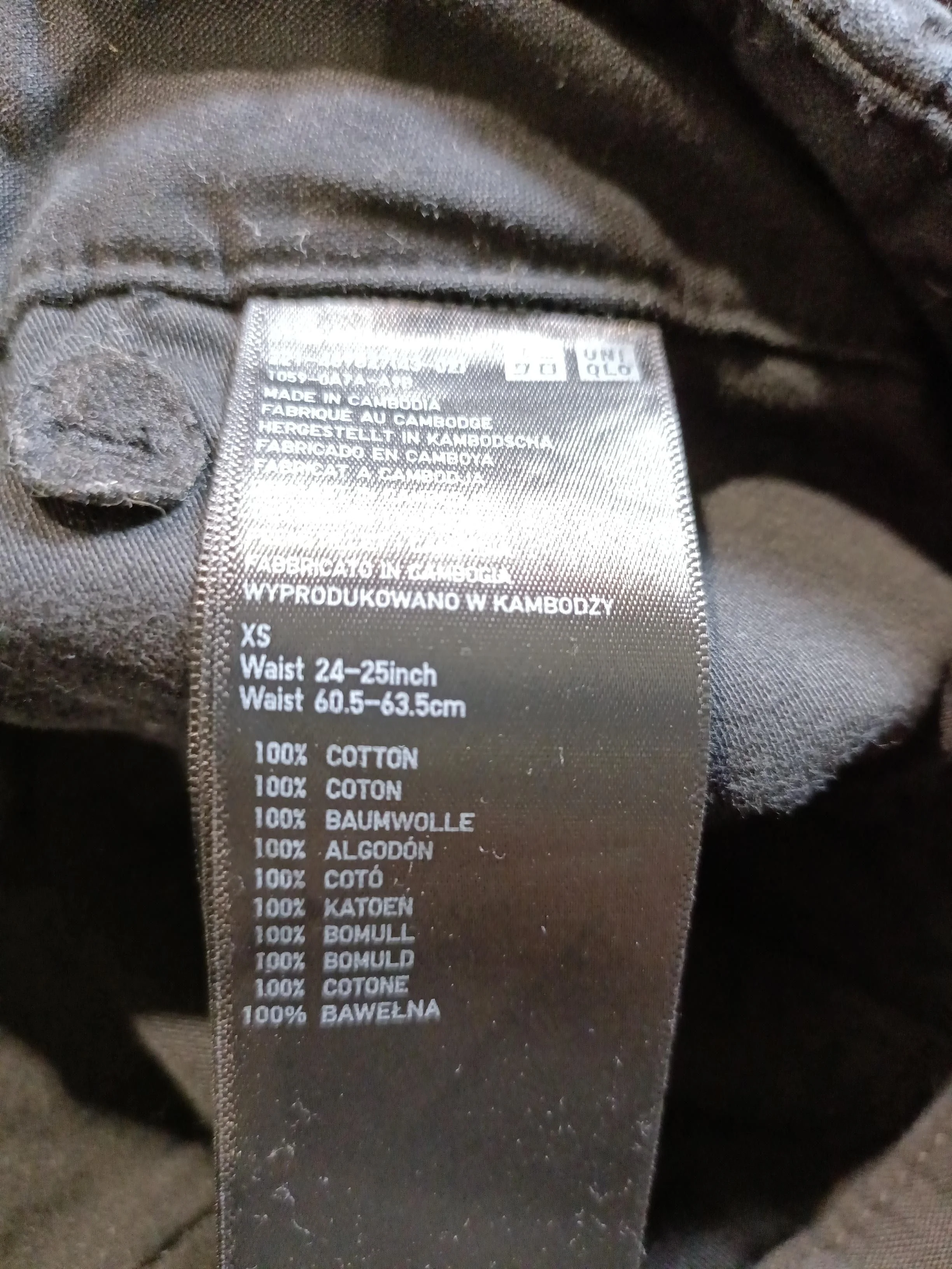 Uniqlo Women's Trousers XS Black 100% Cotton Tapered Chino - Image 6