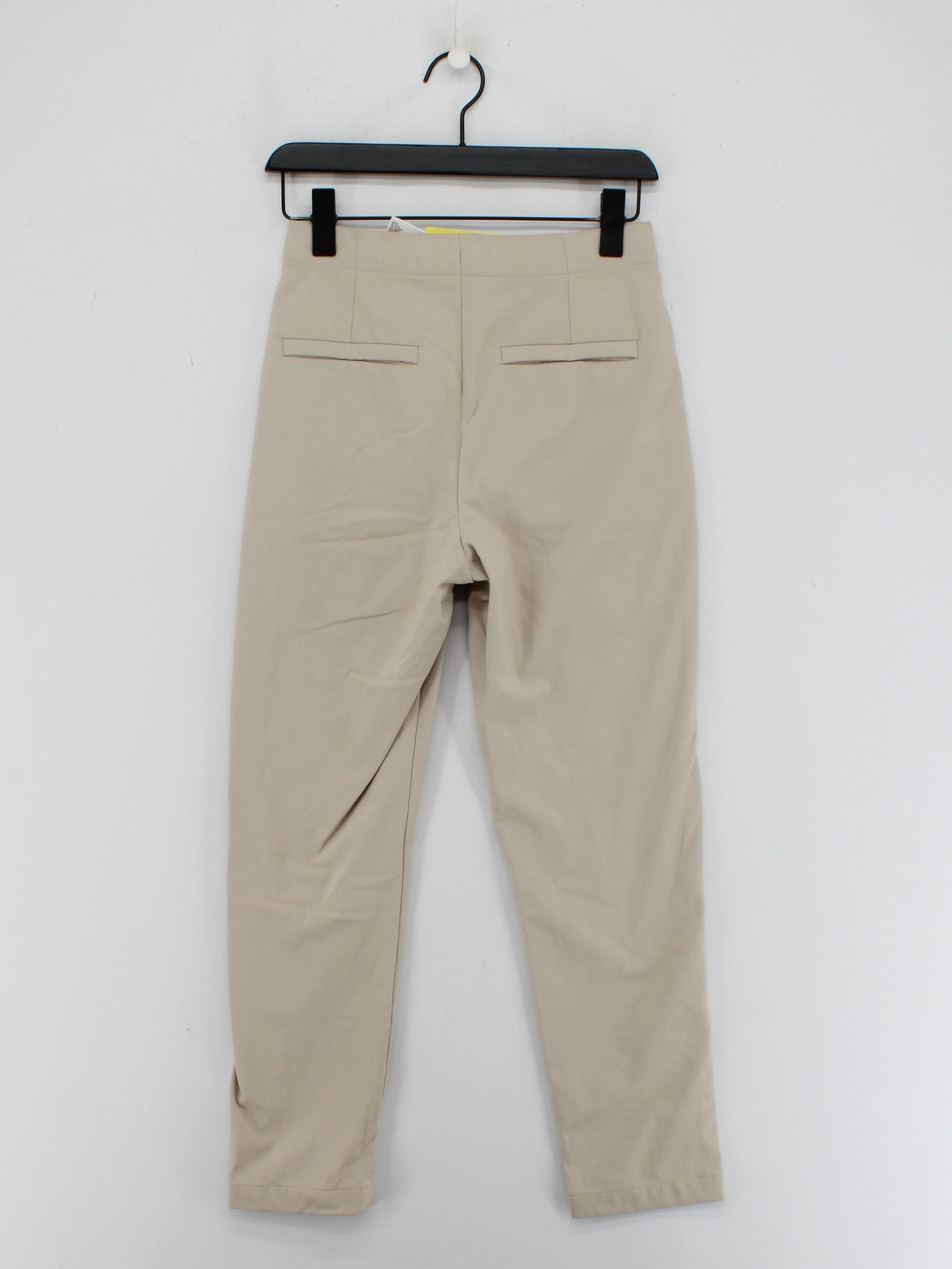 Uniqlo Women's Trousers XXS Tan Polyamide with Acrylic, Viscose, Elastane Chino - Image 2