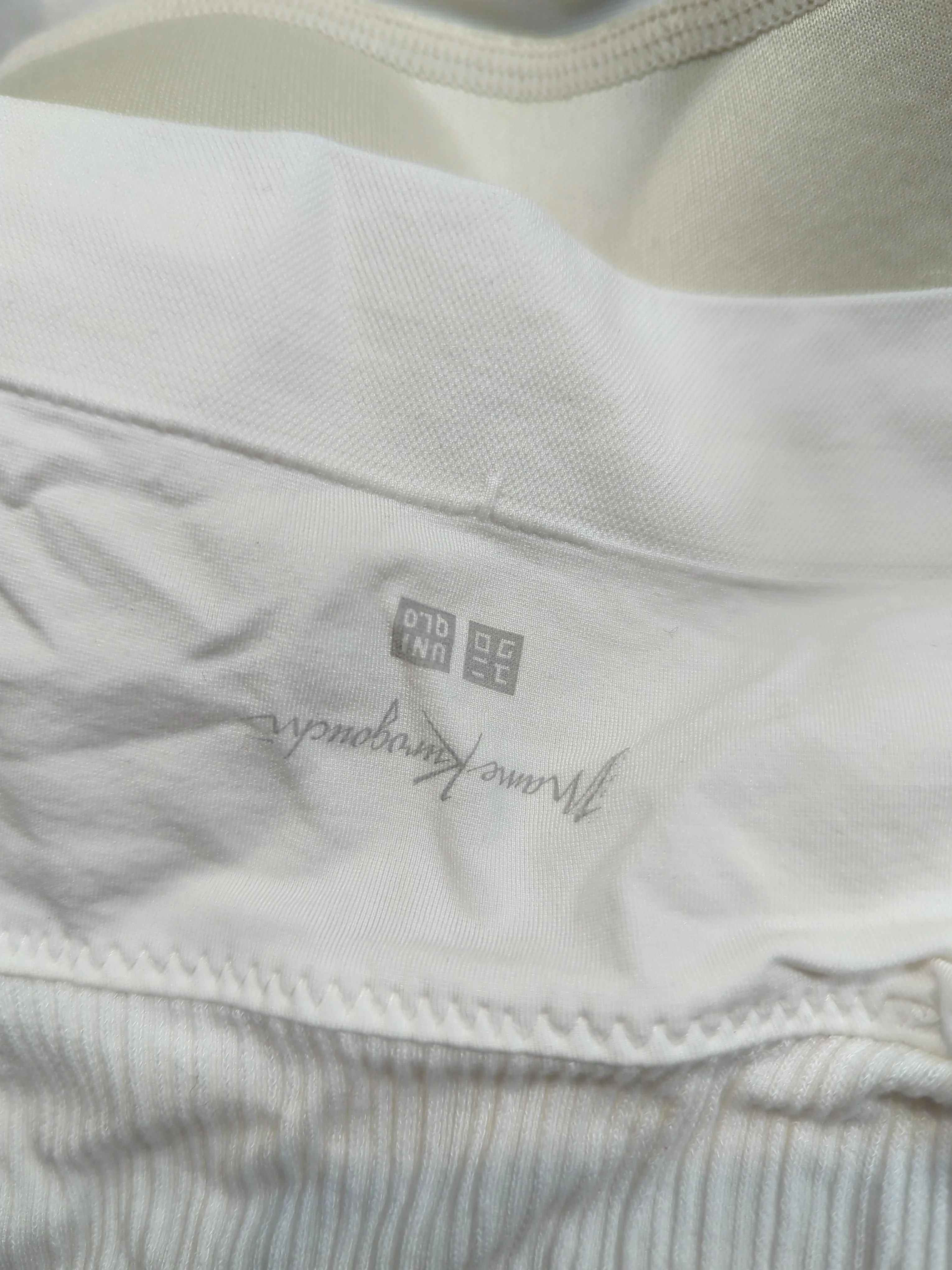 Uniqlo X Mame Kurogouchi Women's T-Shirt S White Viscose - Image 5