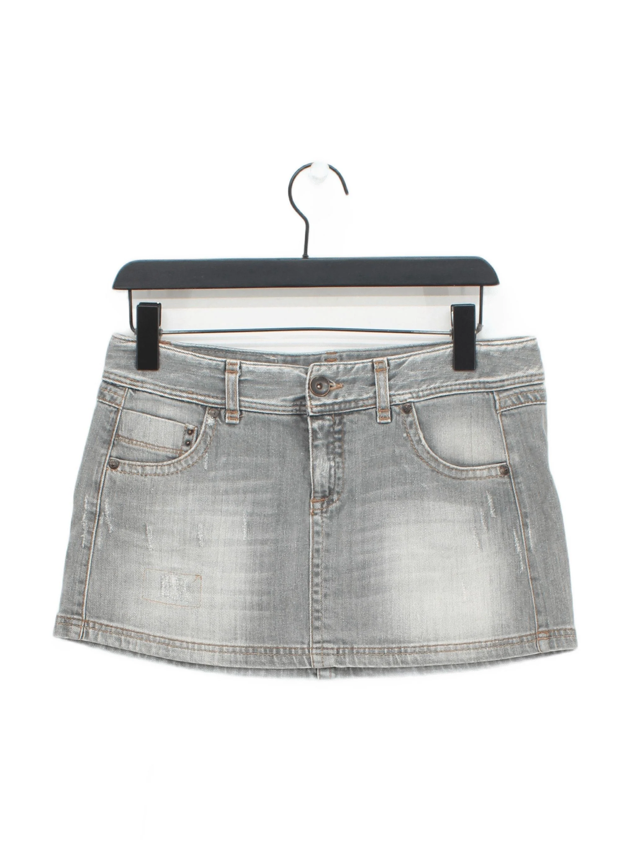 United Colors Of Benetton Women's Mini Skirt W 30 in Grey 100% Other Short Mini
