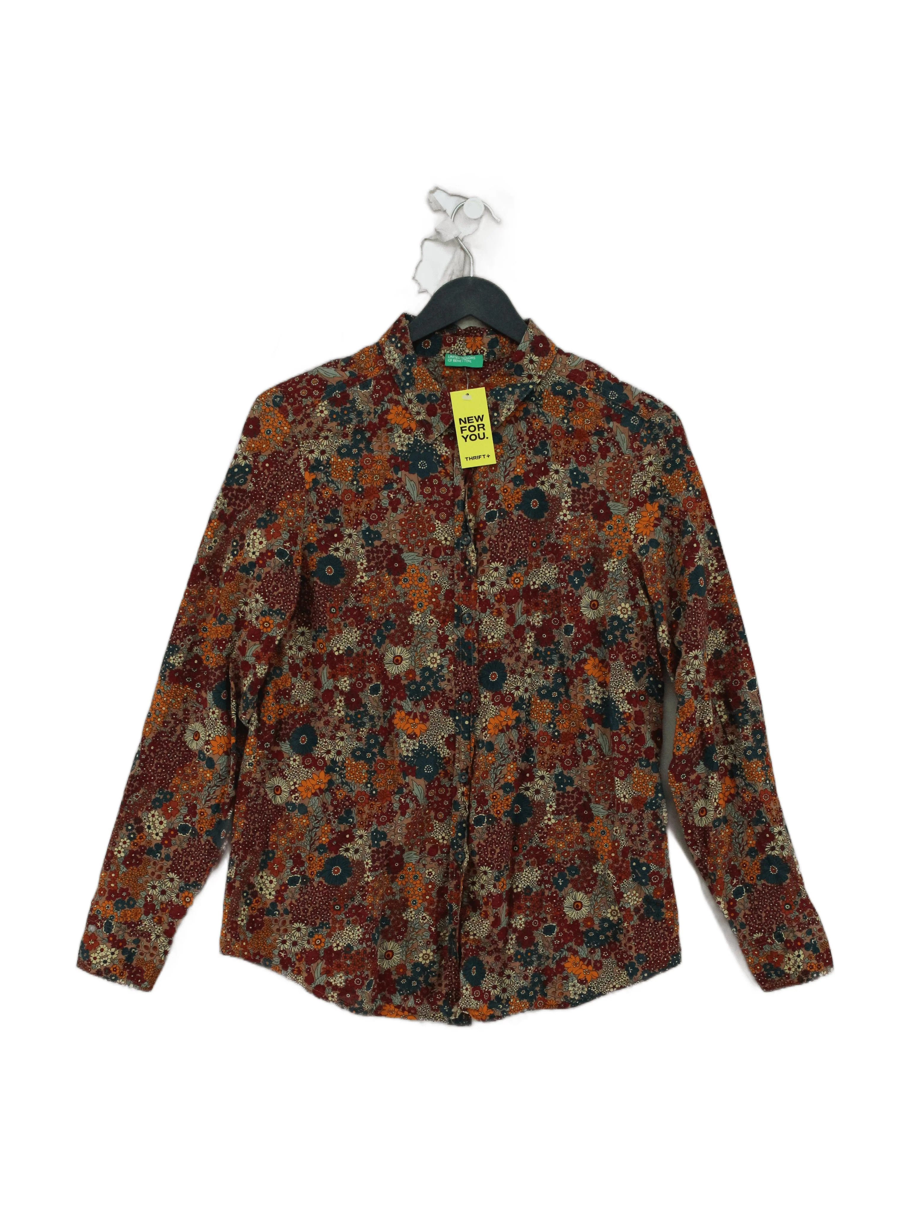 United Colors Of Benetton Women's Shirt S Multi 100% Cotton Basic