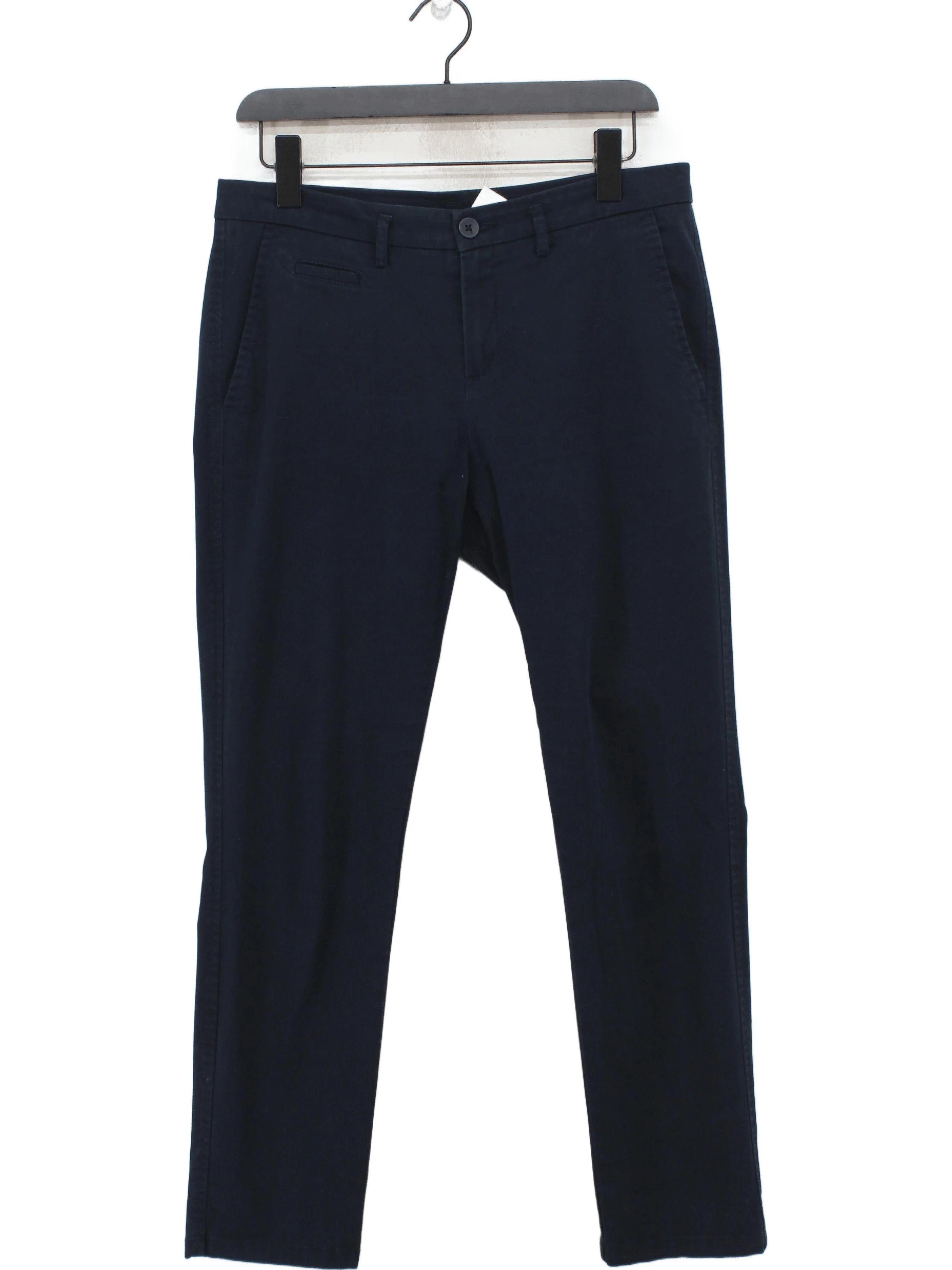 United Colors Of Benetton Women's Trousers UK 12 Blue Cotton with Elastane Chino