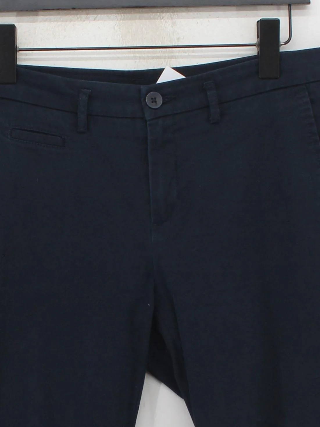 United Colors Of Benetton Women's Trousers UK 12 Blue Cotton with Elastane Chino - Image 3