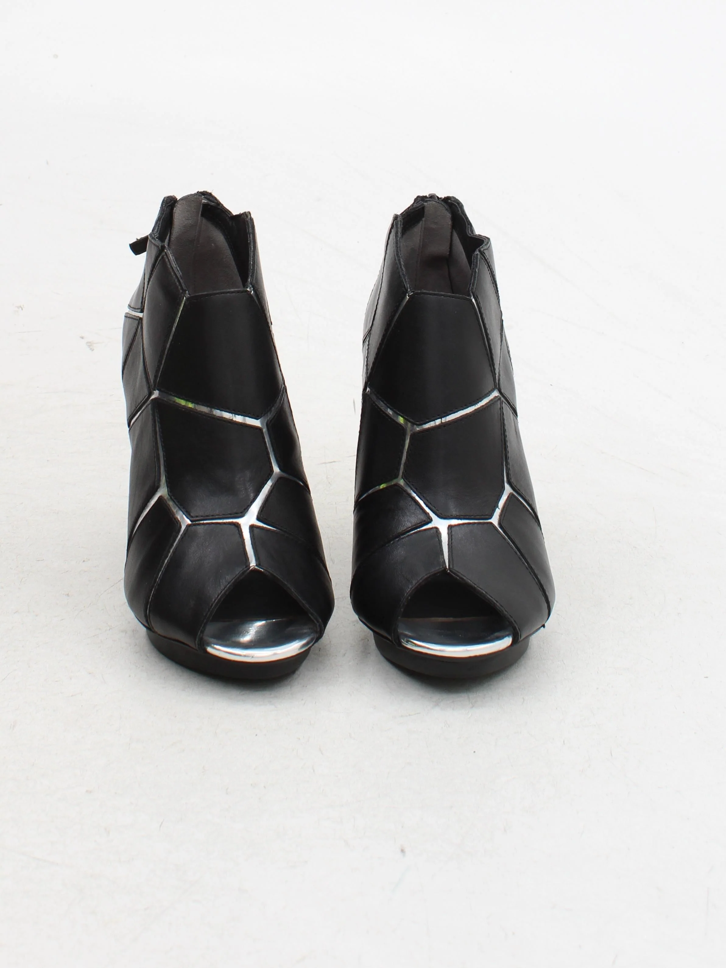 United Nude Women's Boots UK 4 Black Geometric 100% Leather Platform - Image 2
