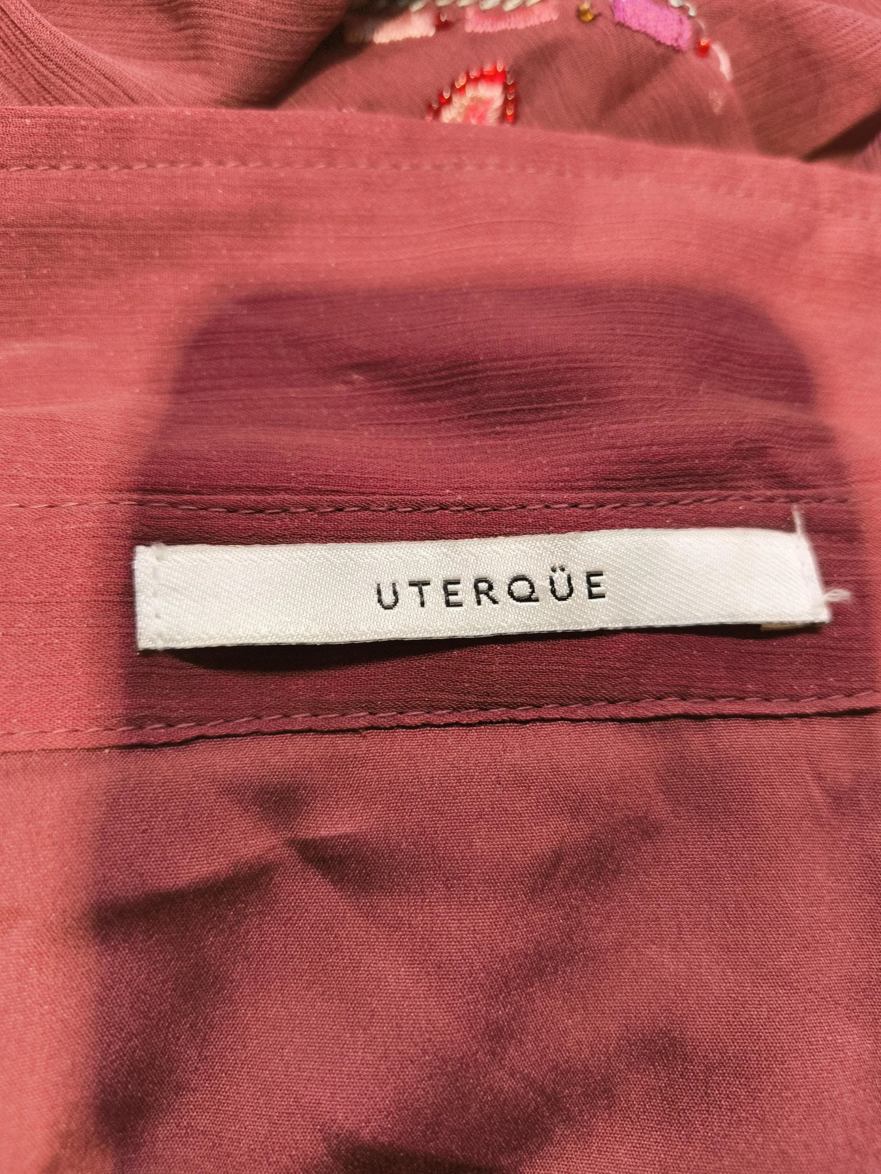 Uterque Shirt Midi Dress L in Red - Image 6