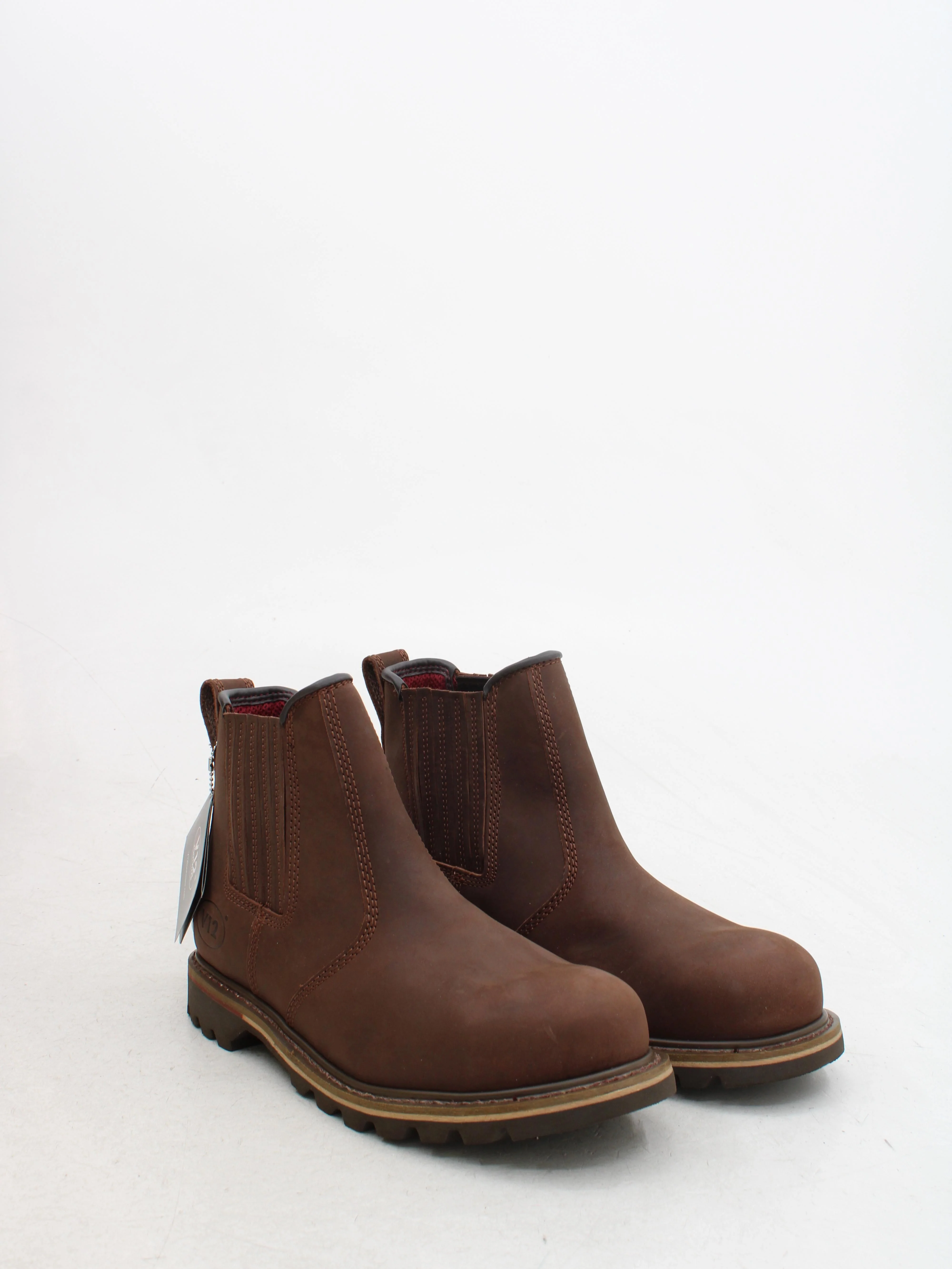 V12 Footwear Men's Boots UK 12 Brown 100% Leather Chelsea - Image 4