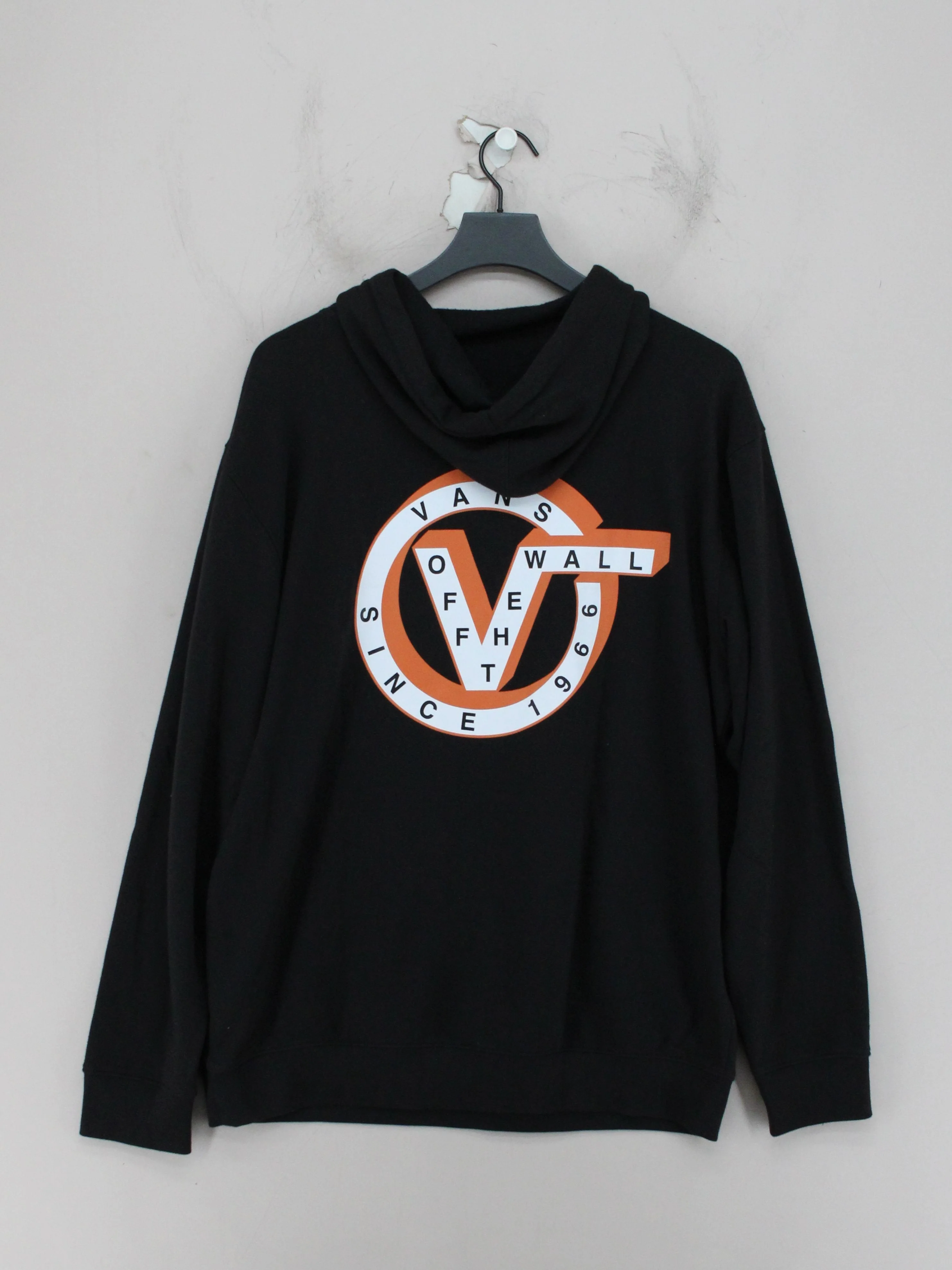 Vans Men's Hoodie L Black Graphic Cotton with Polyester Pullover - Image 2