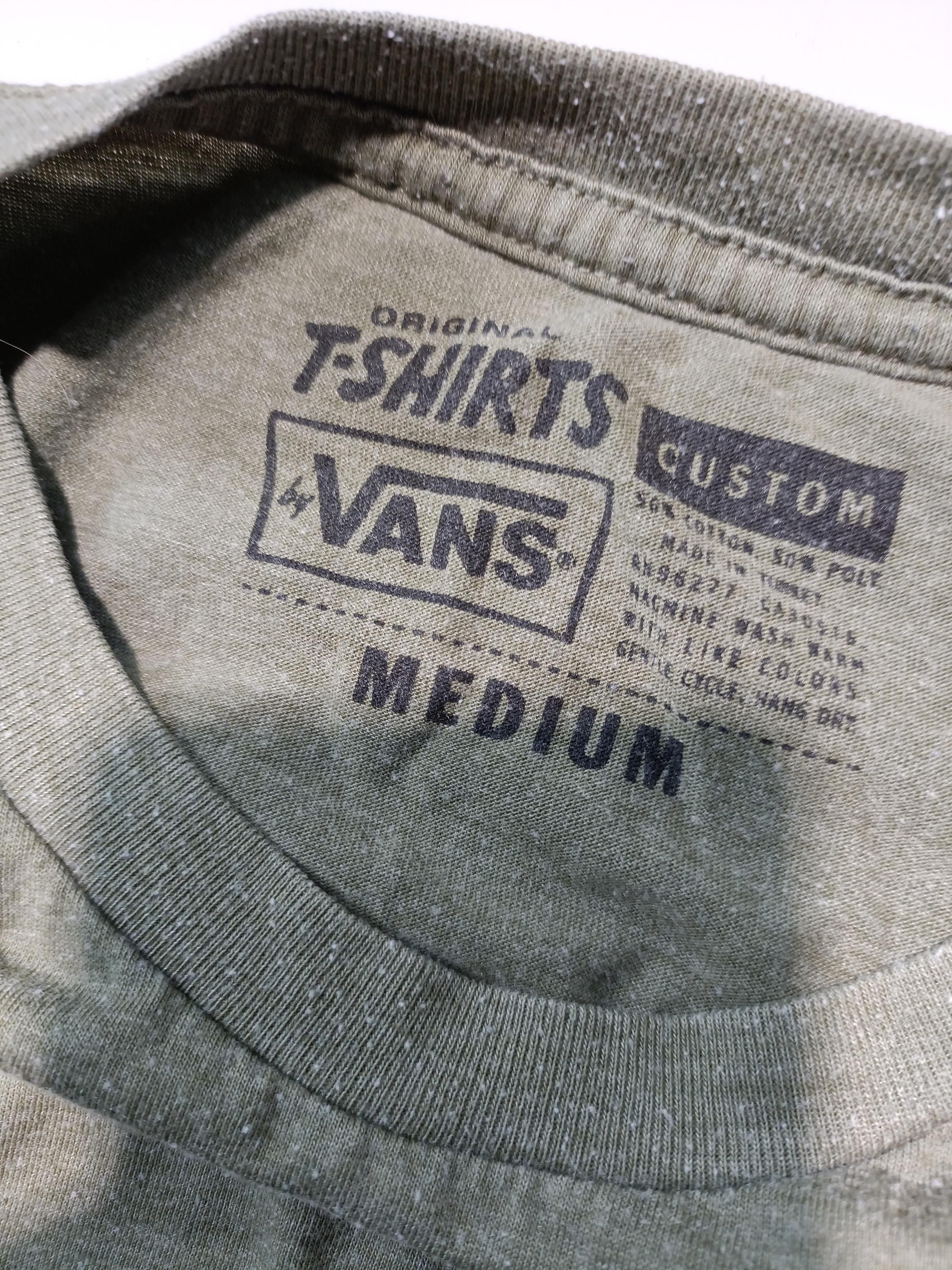 Vans Men's T-Shirt M Green Graphic Cotton with Polyester Basic - Image 6